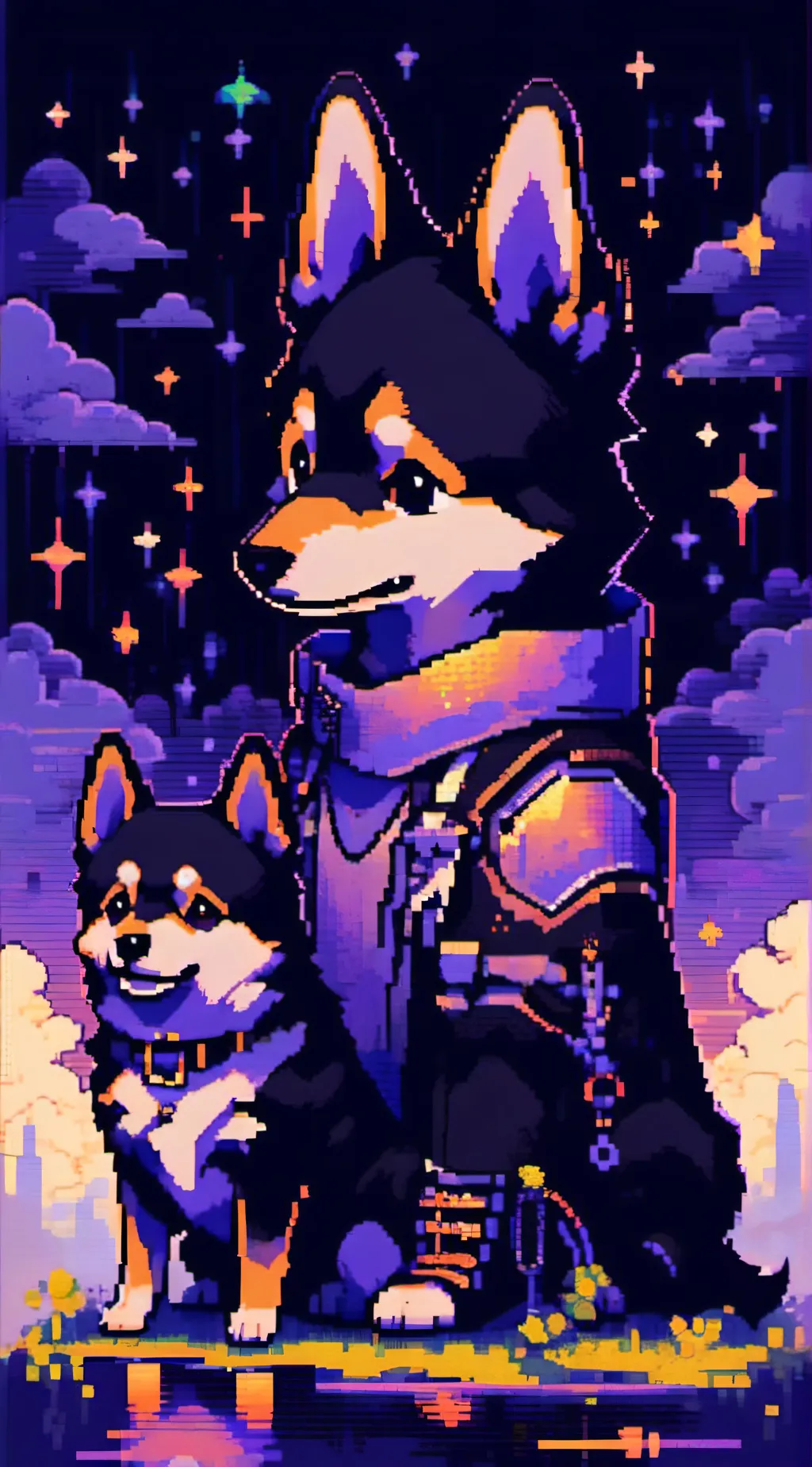 ai character: dog background