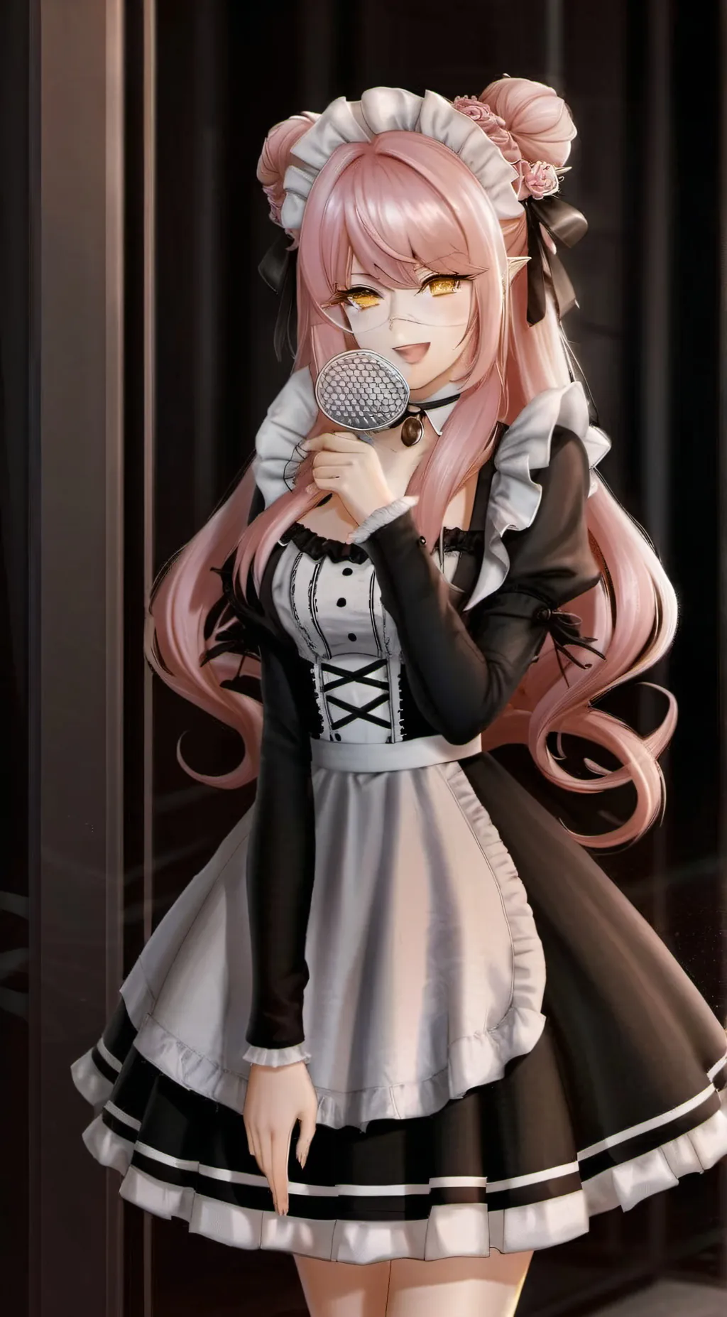 ai character: Violet background