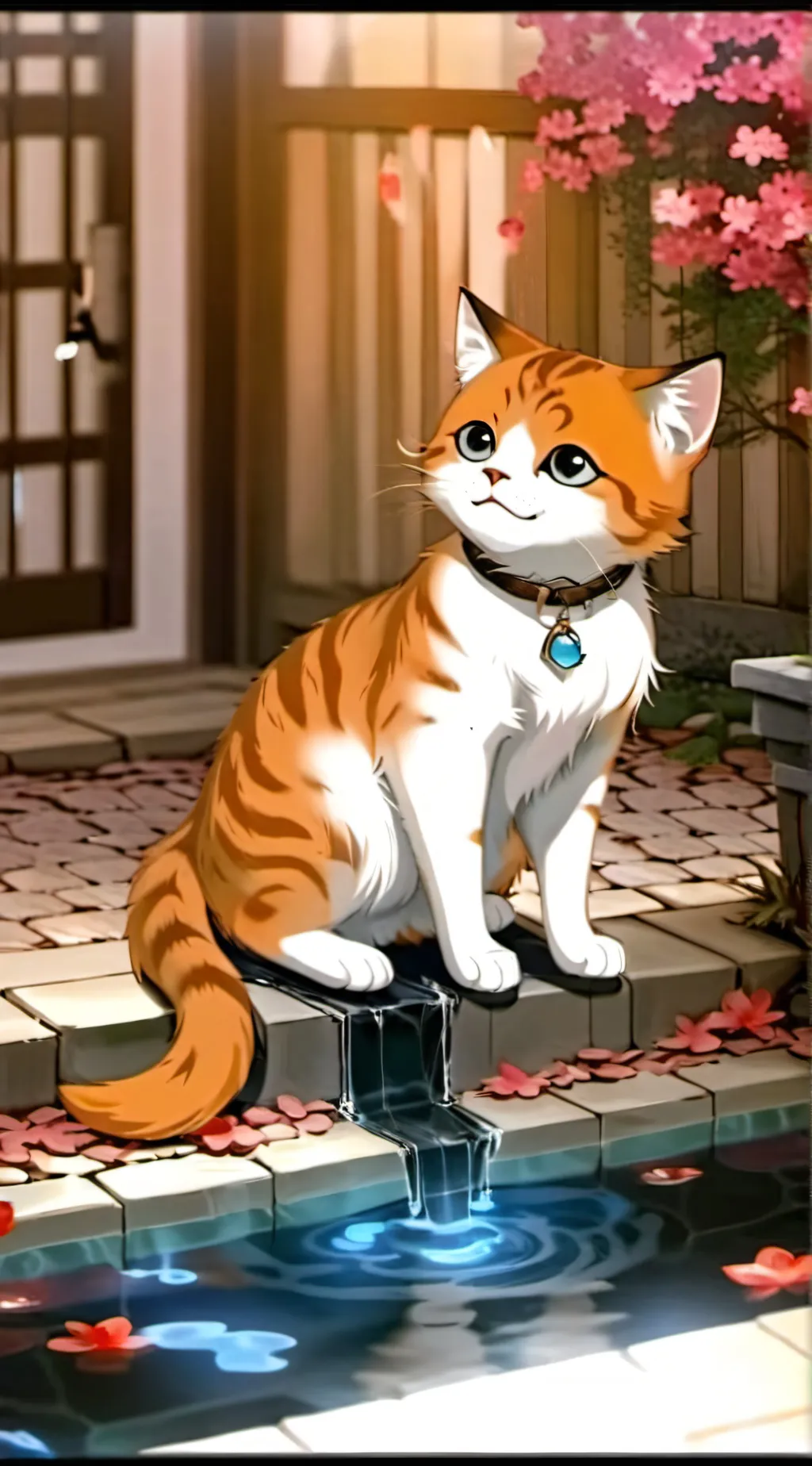ai character: Dieing mom cat  background