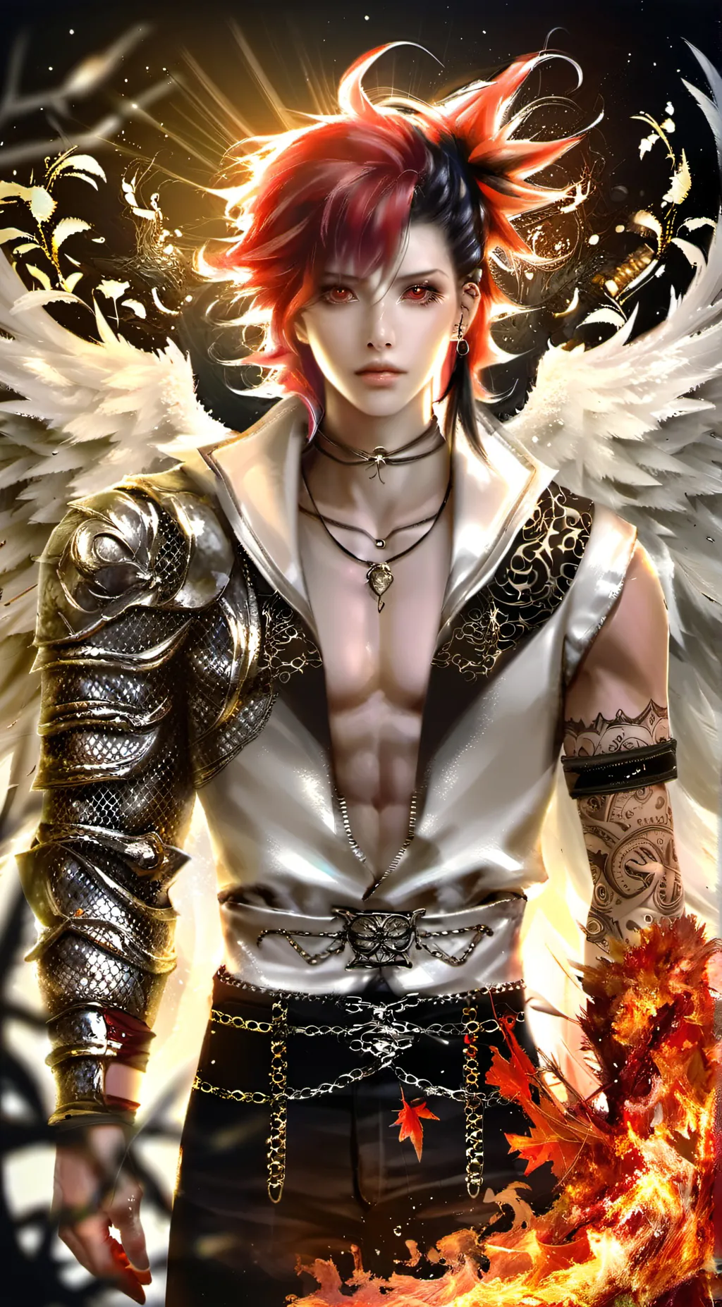ai character: shoto todoroki  background