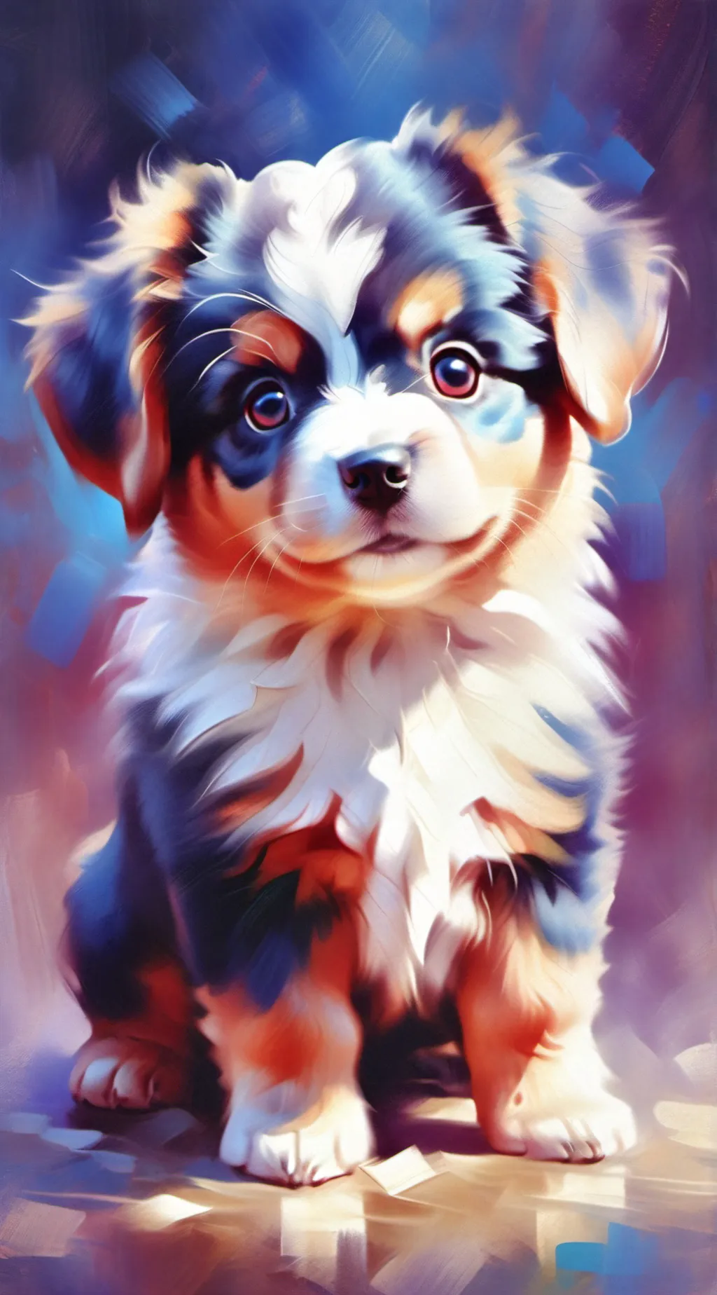 ai character: cute puppy background