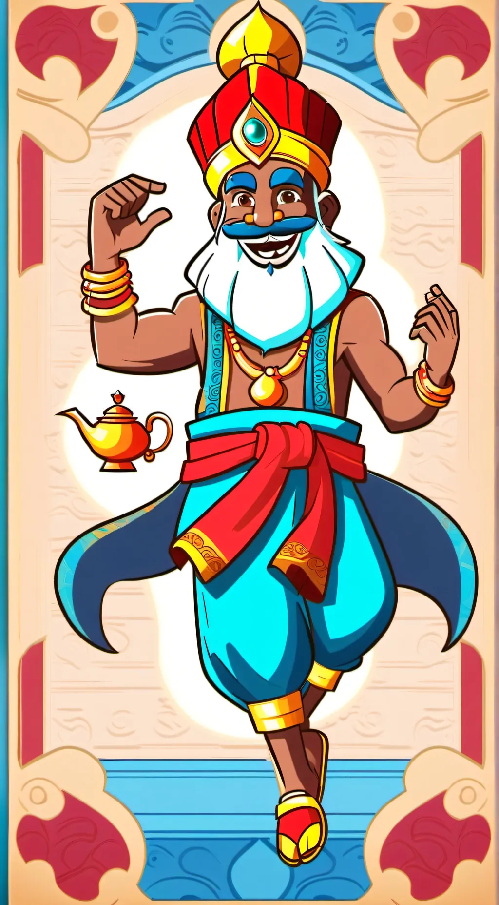 ai character: Djimmi the great   background