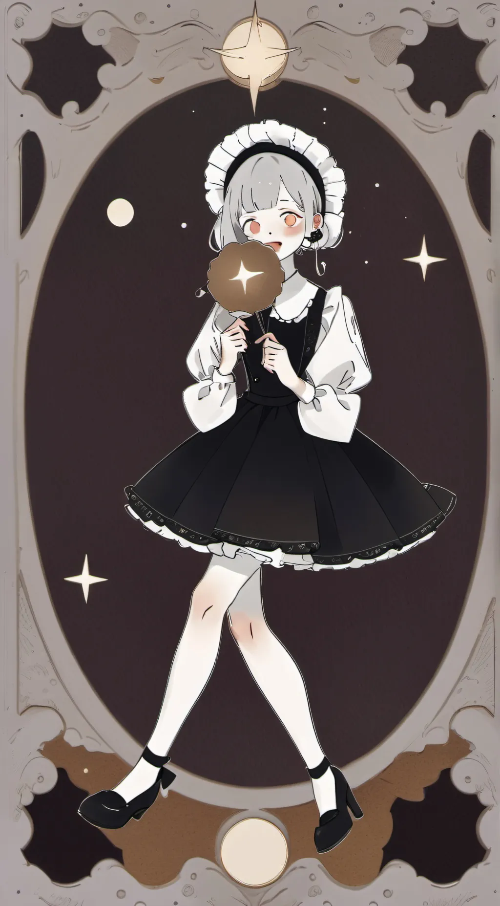 ai character: miss circles background