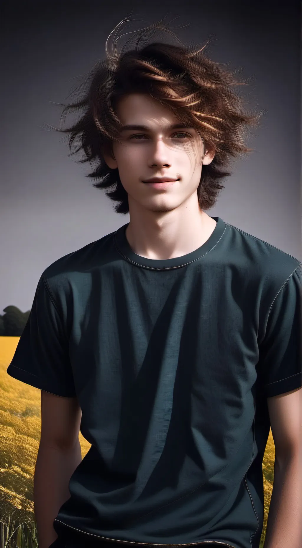 ai character: handsome boy background