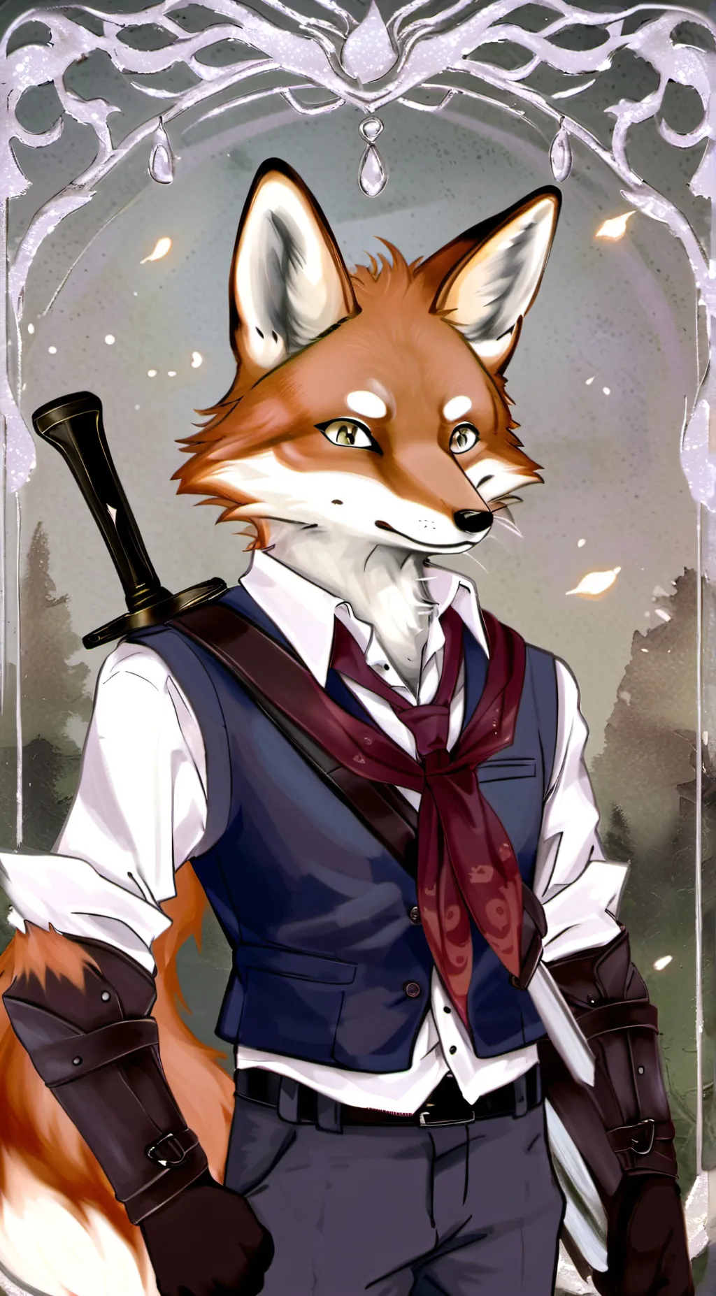 ai character: Leon redbeard  background