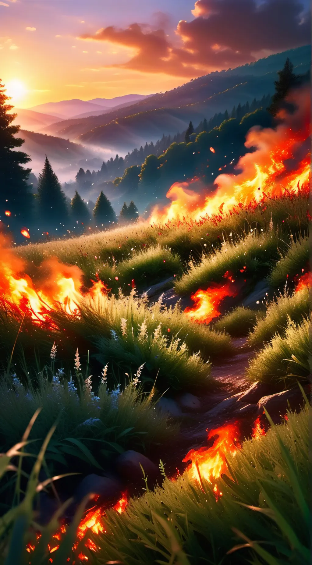ai character: Grass background
