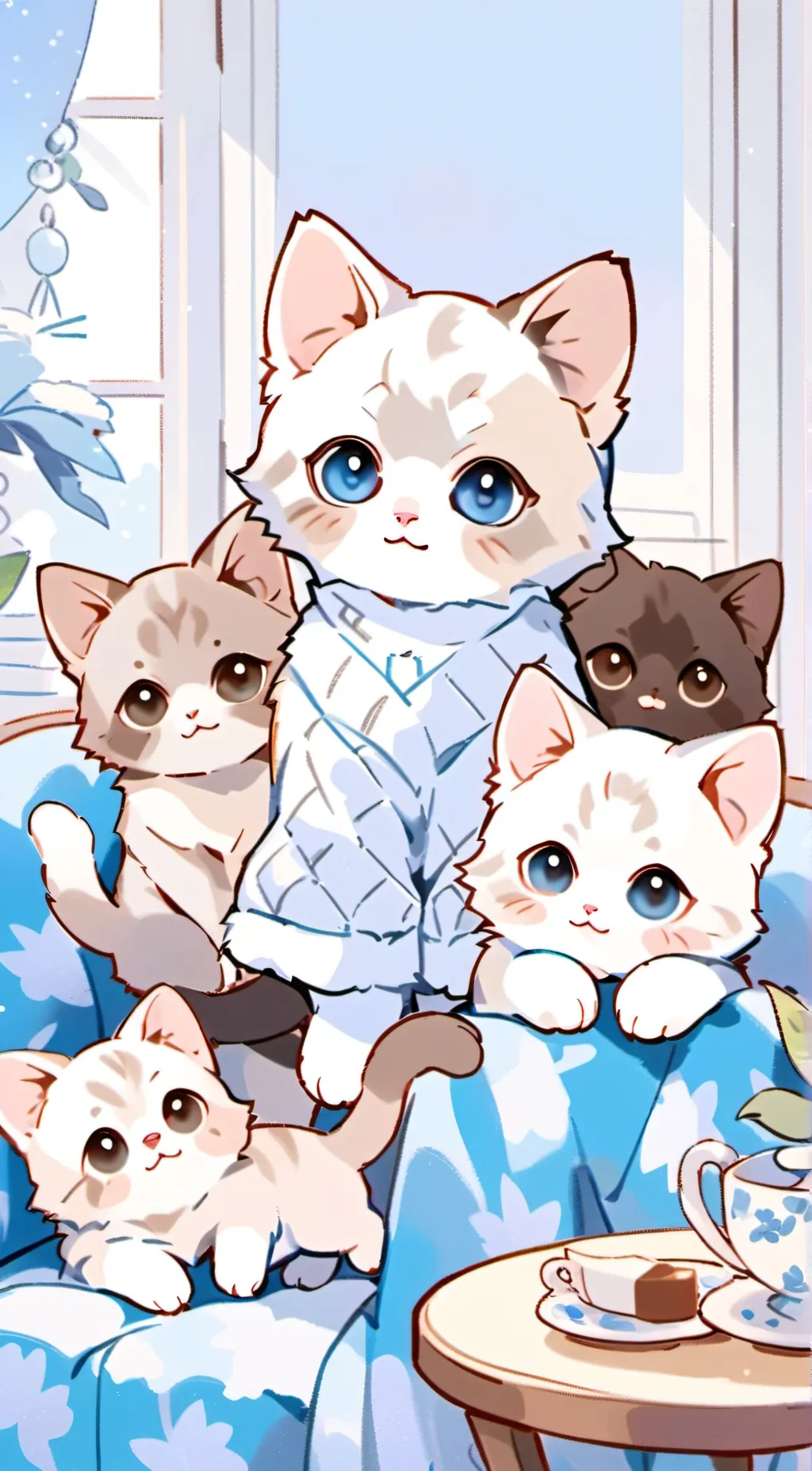 ai character: a cat family background