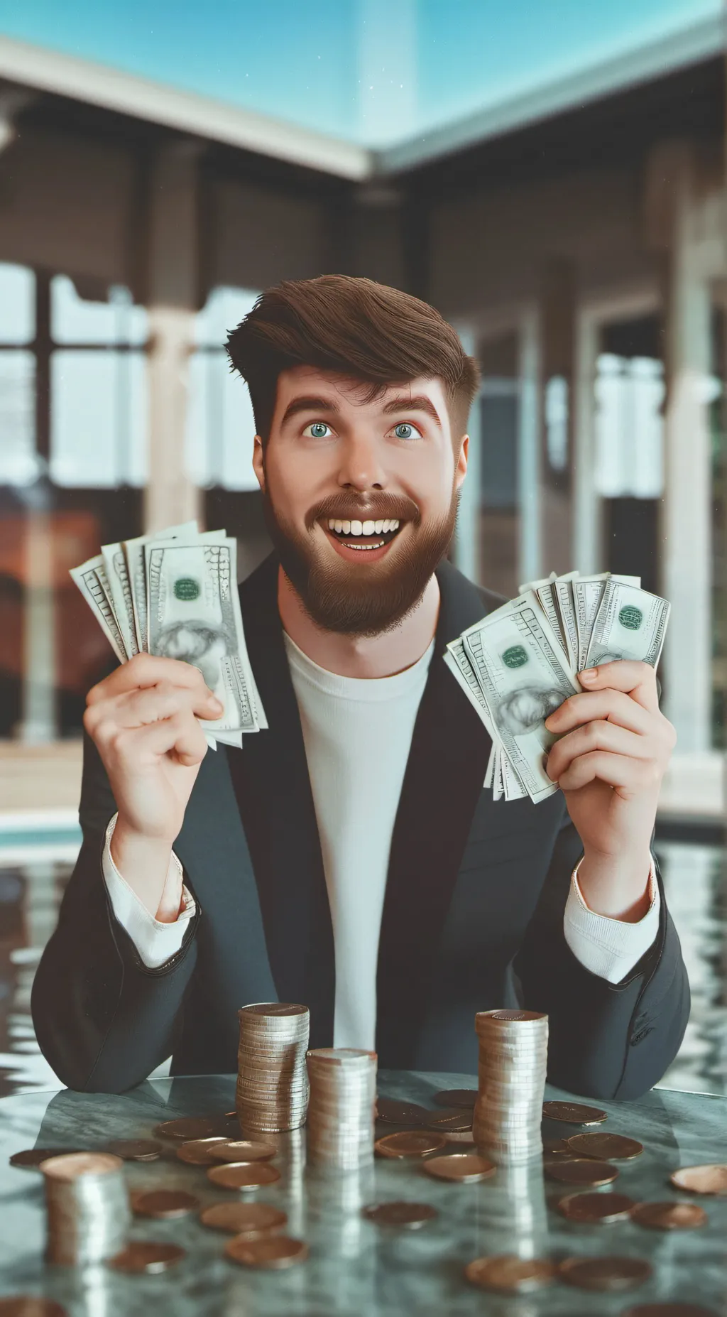 ai character: Mrbeast background
