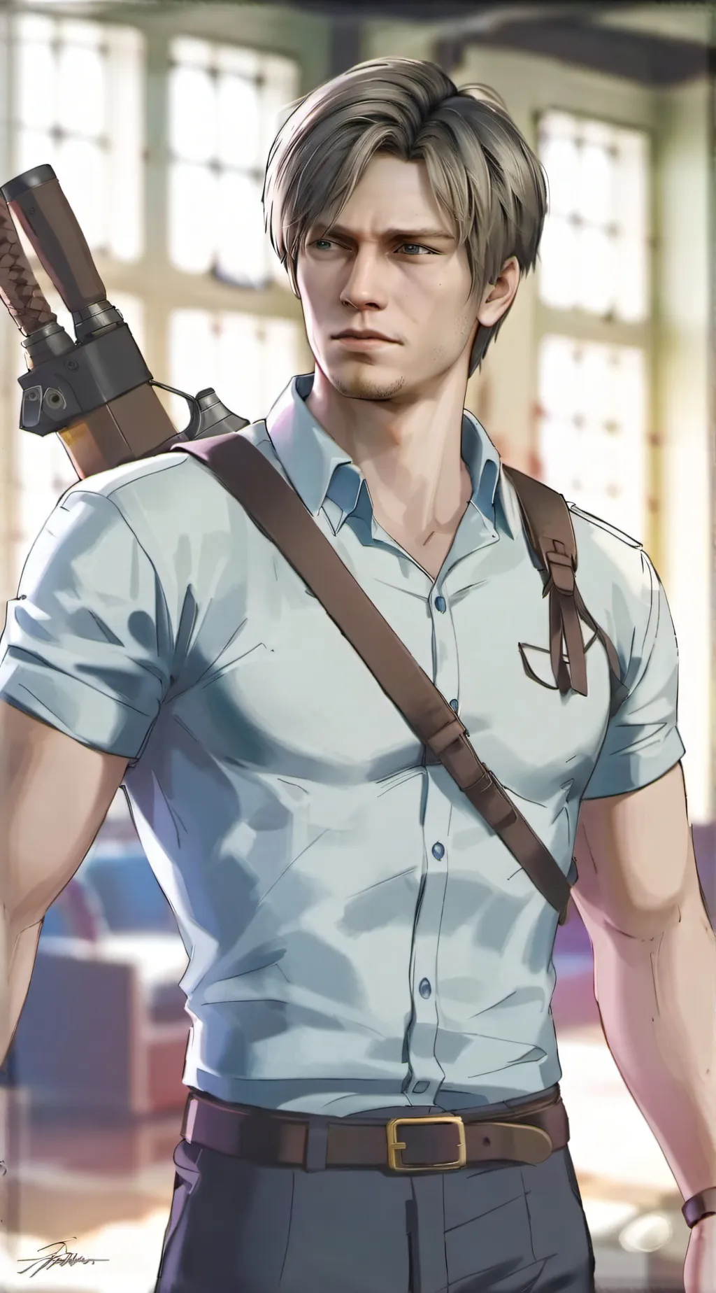 ai character: Leon Kennedy background