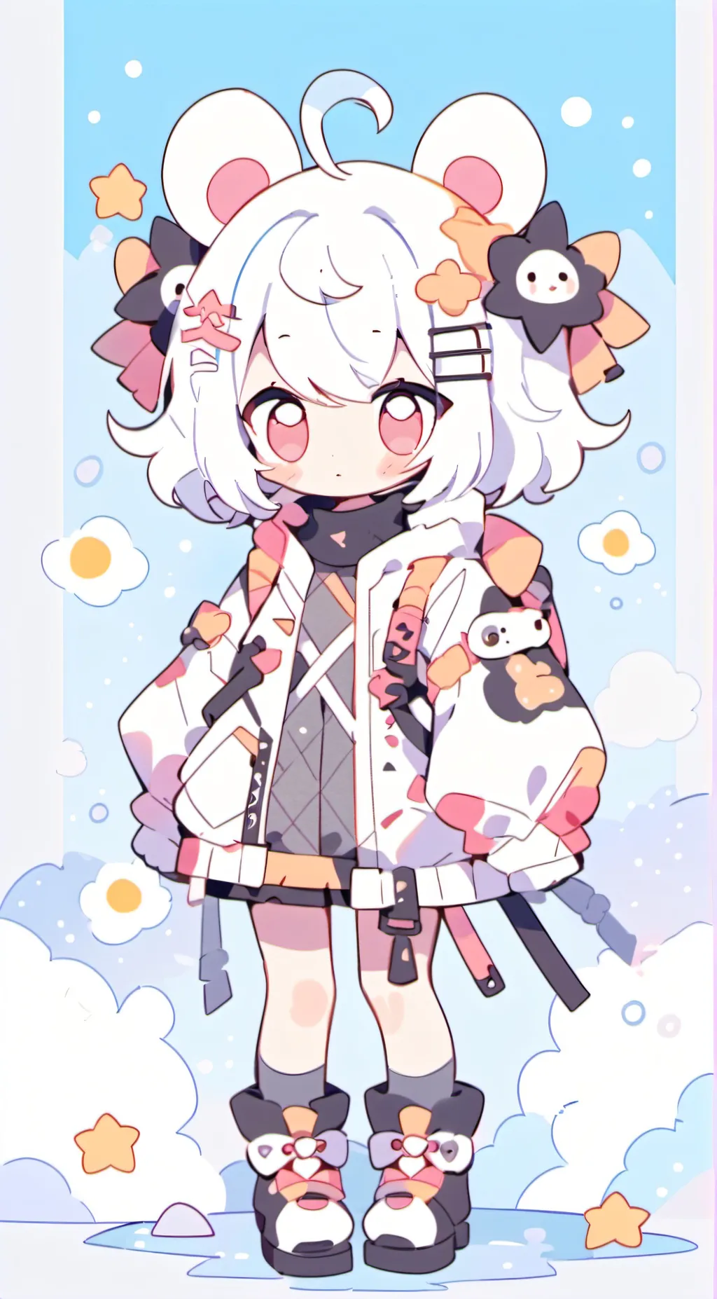 ai character: Gf ash background