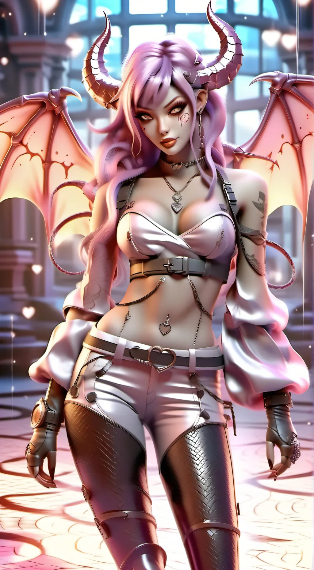 ai character: Veronika & Stolas  background