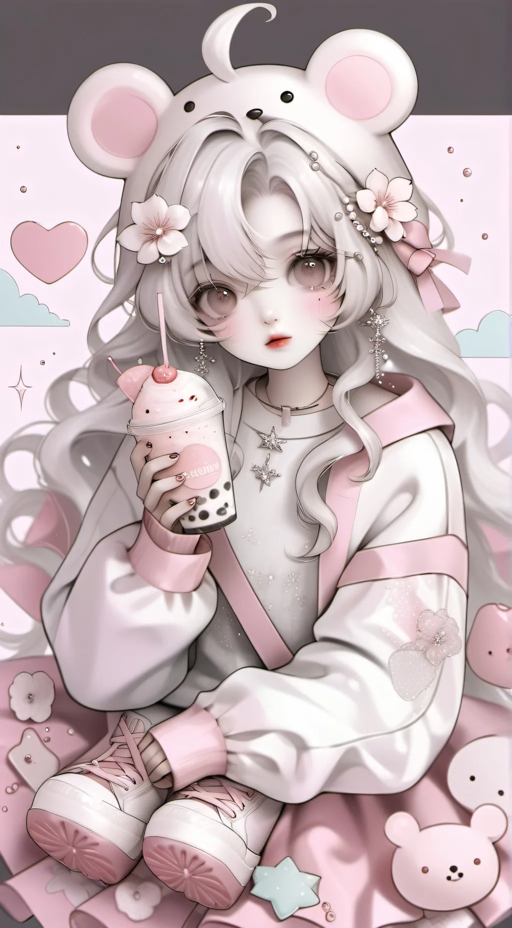 ai character: pearl background