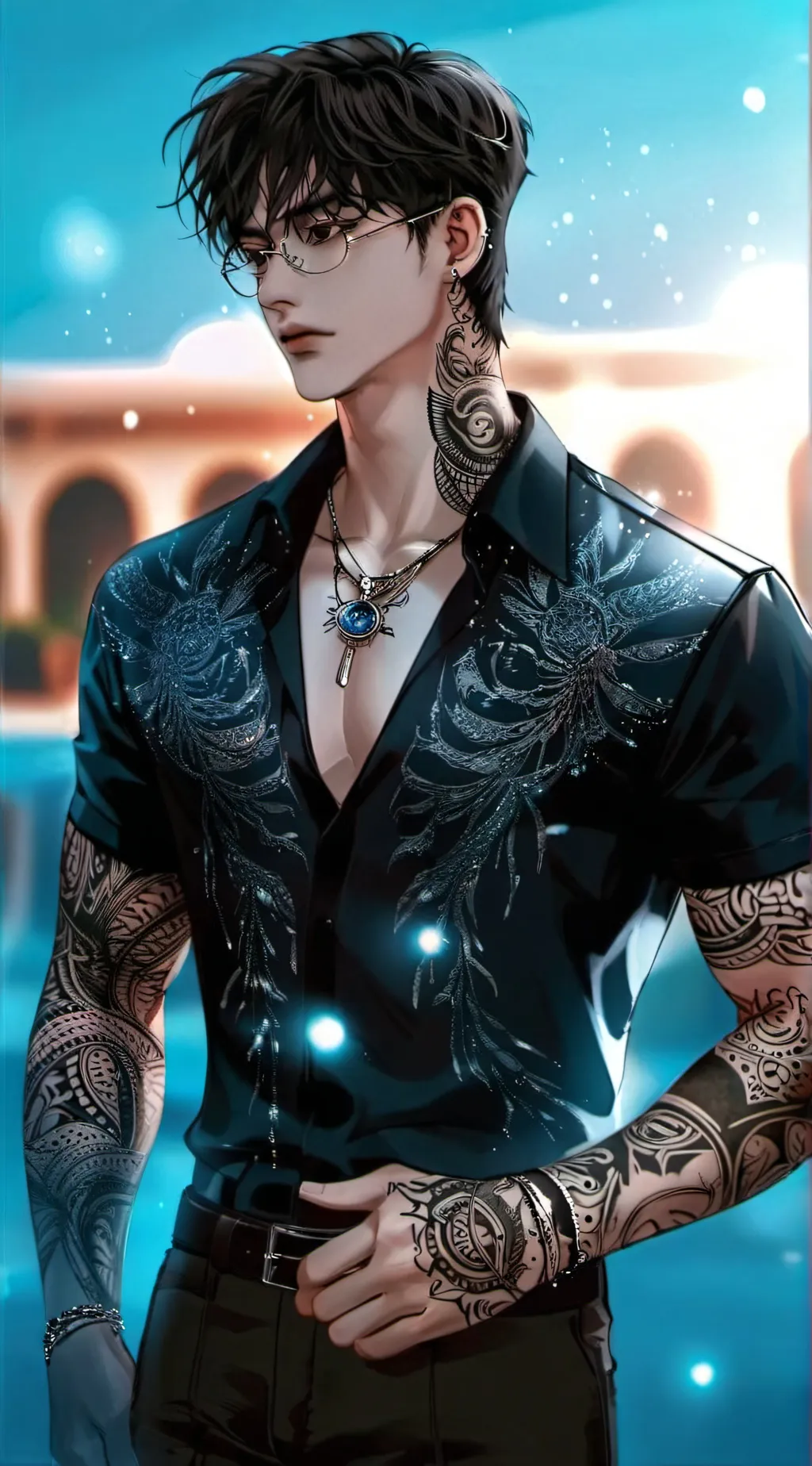 ai character: Adrian  background
