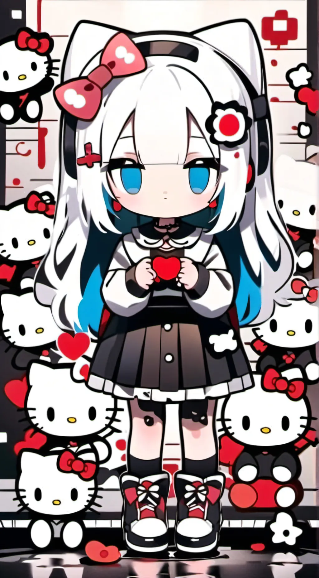ai character: 🥰💕hello kitty💕🥰 background