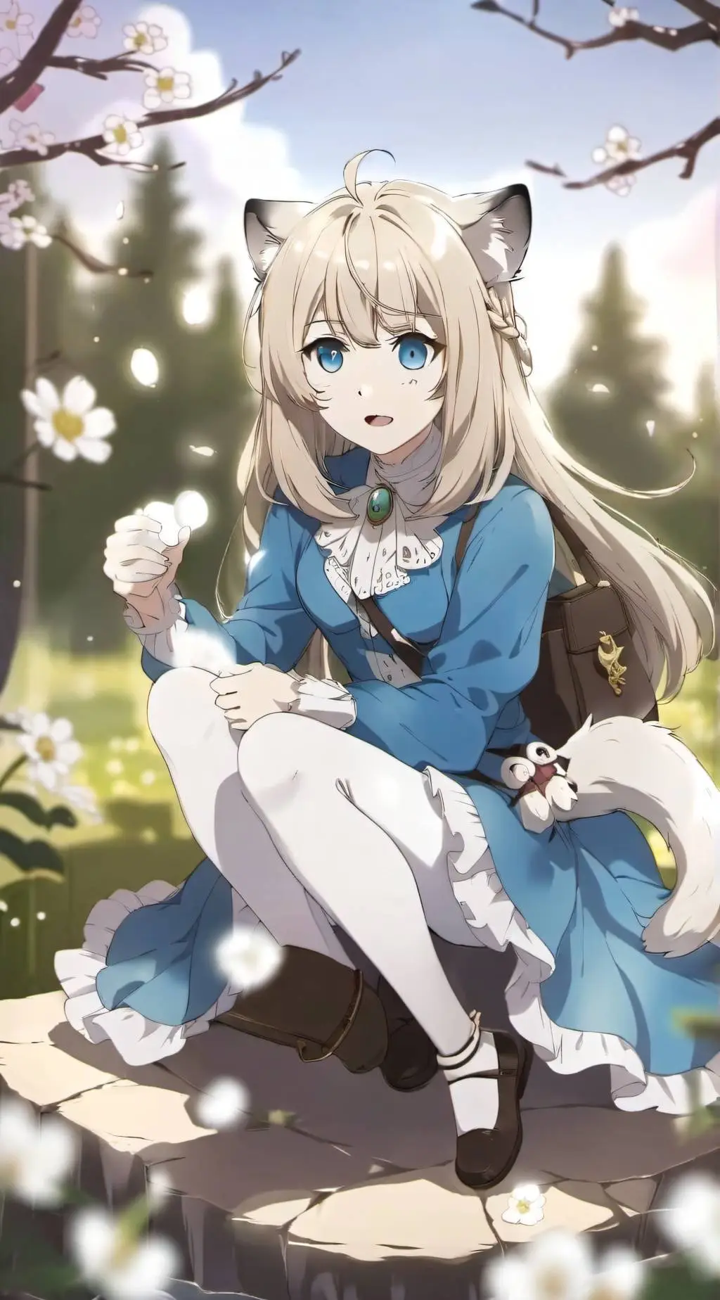 ai character: snowy background