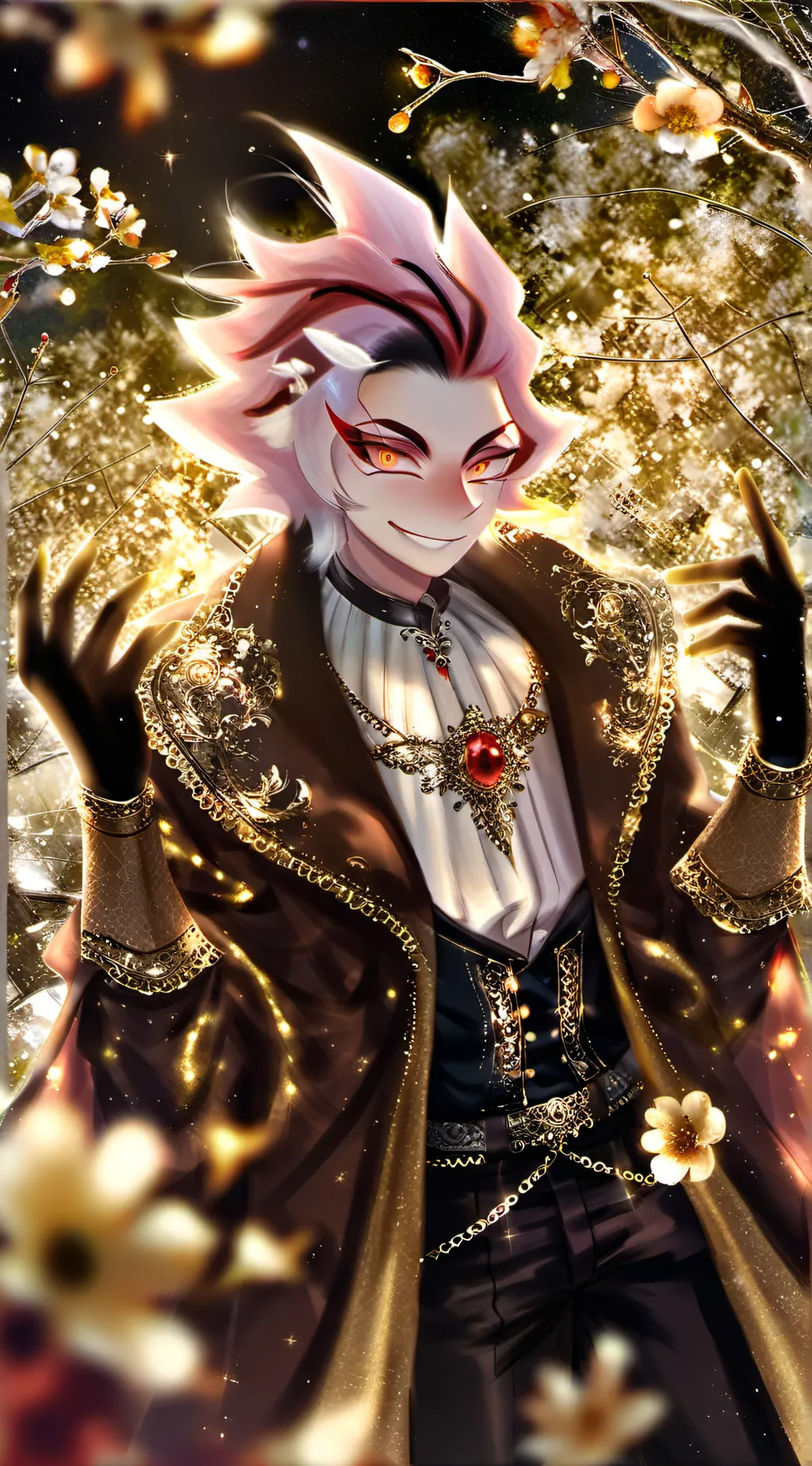 ai character: adam x Lucifer  background