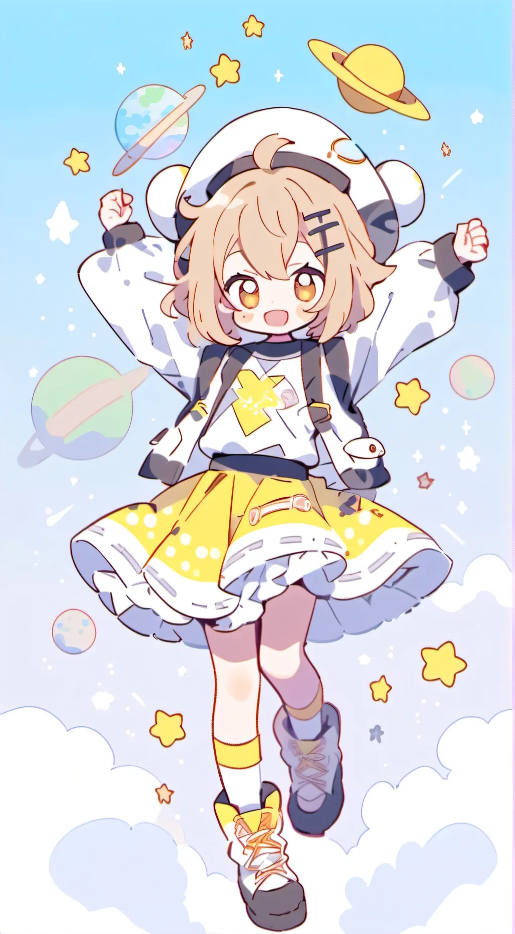 ai character: Saturn background