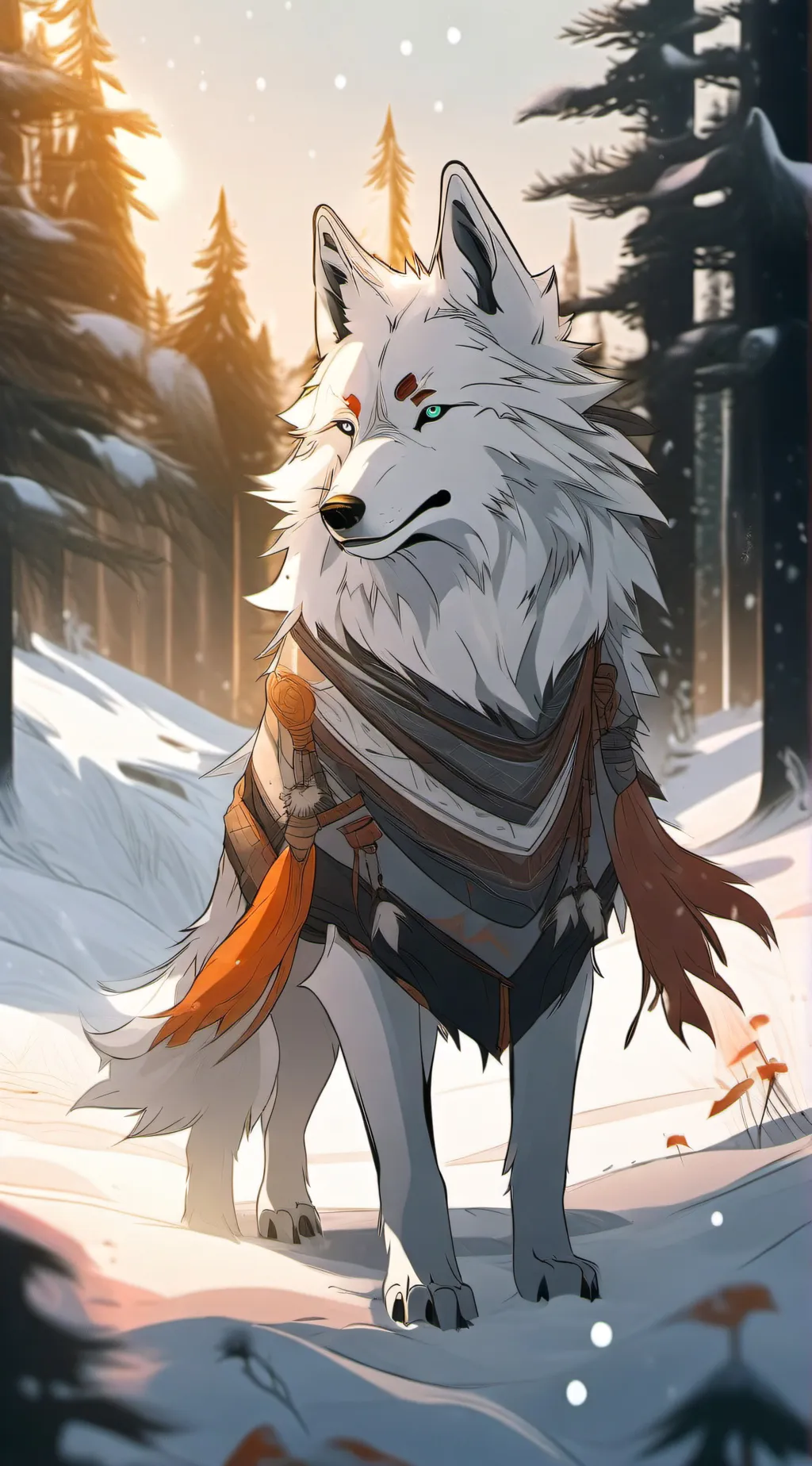 ai character: Light background