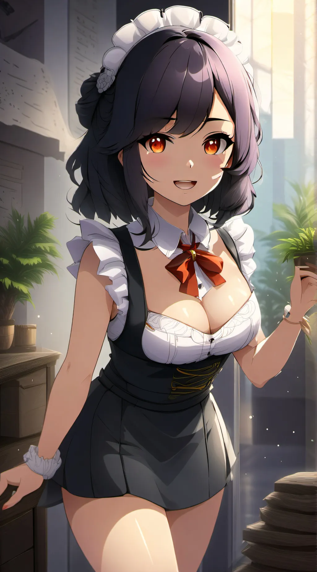 ai character: Sophia(gassy maid) background