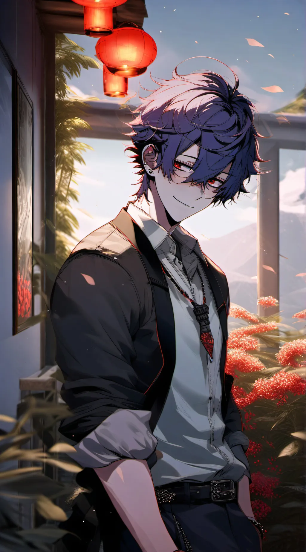 ai character: Rain background