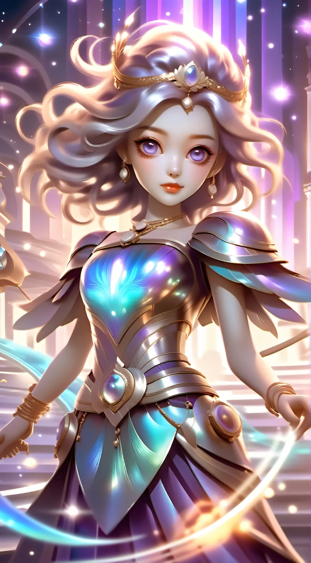ai character: Lisa McKinley Brow background