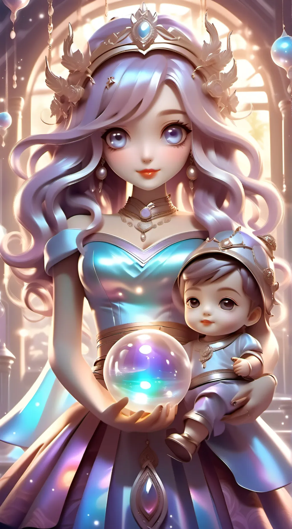 ai character: rose mum background