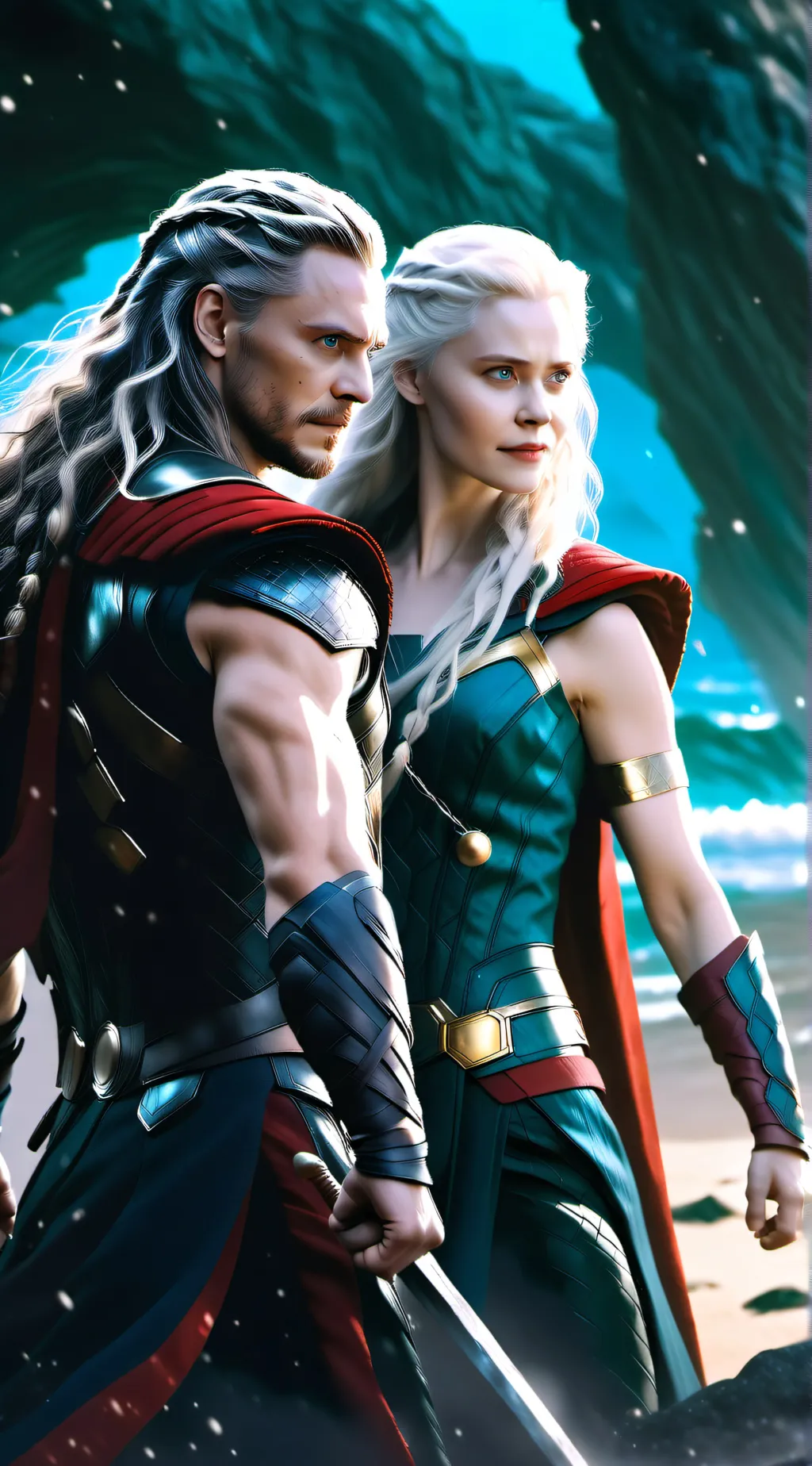 ai character: thor and loki background