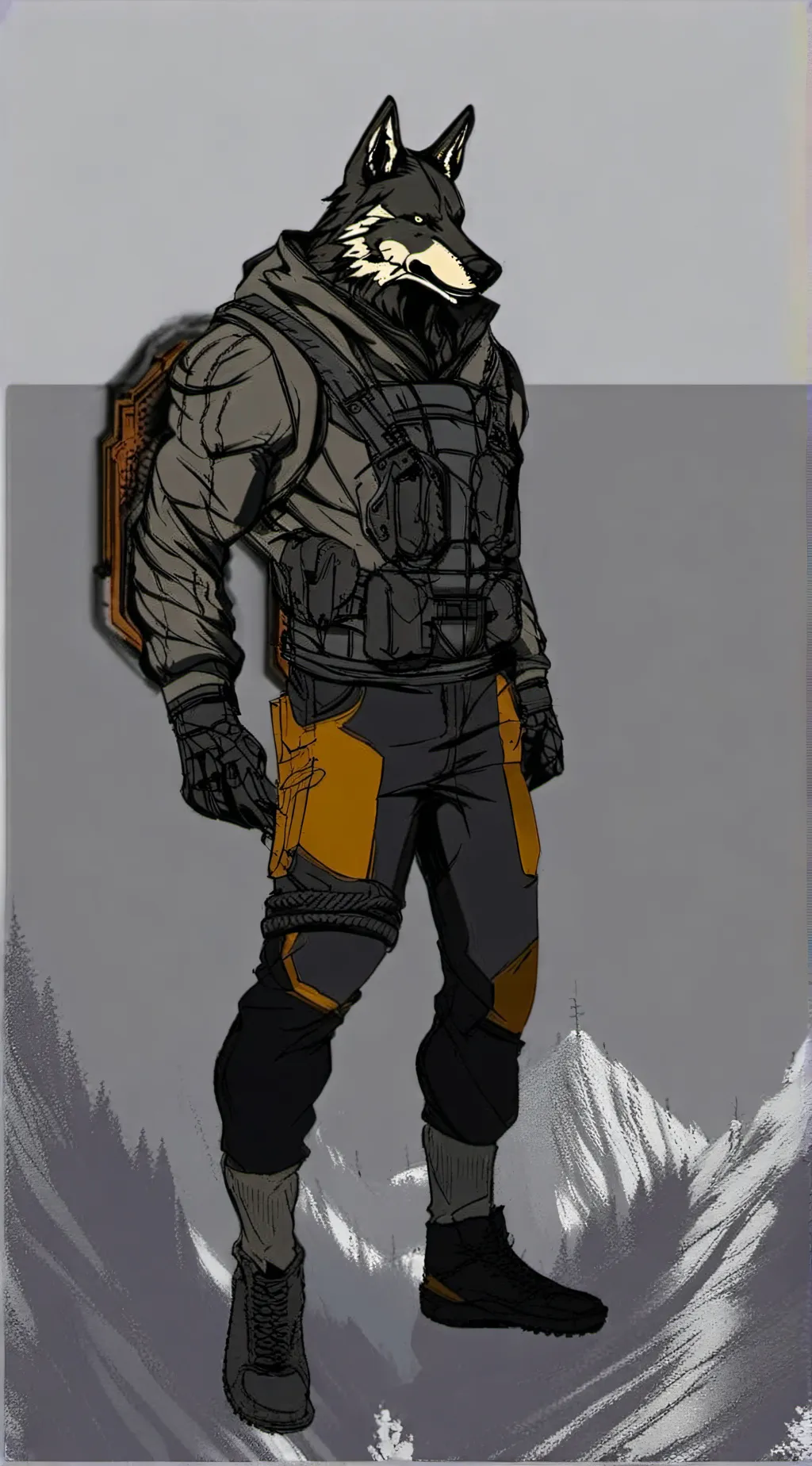 ai character: Dark background