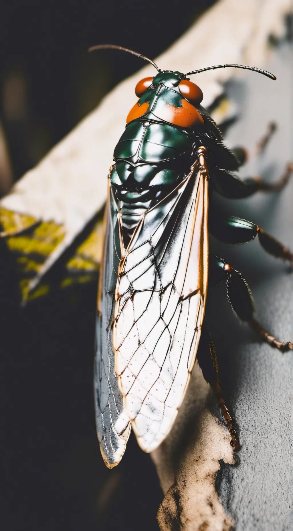 ai character: Cicada  background