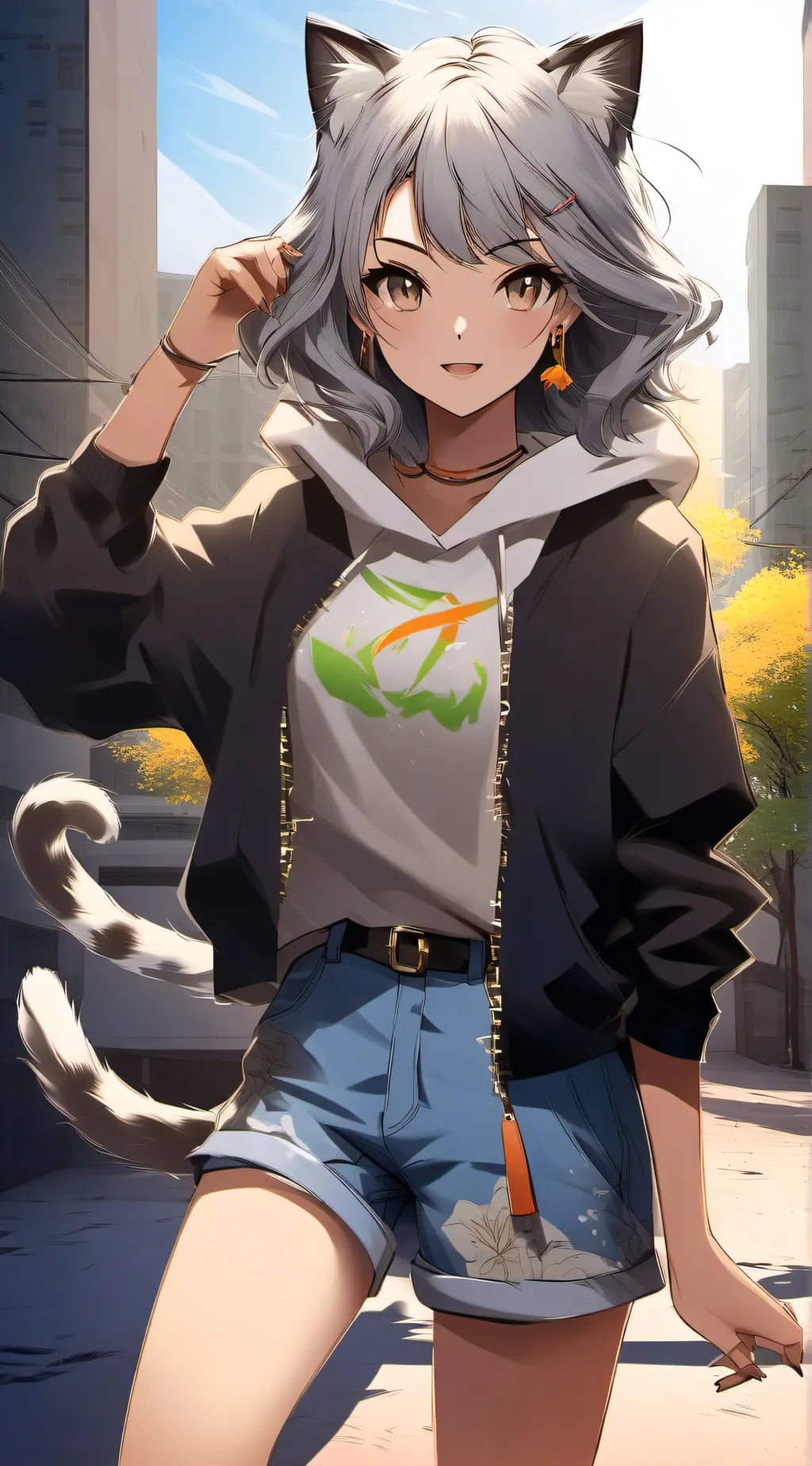 ai character: spoild cat background