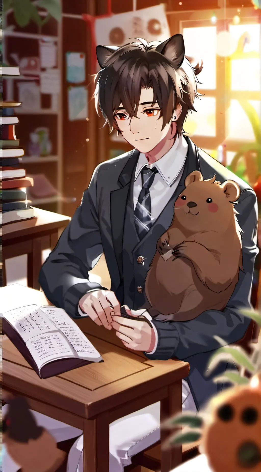 ai character: .[•]`Allen`[•]. background