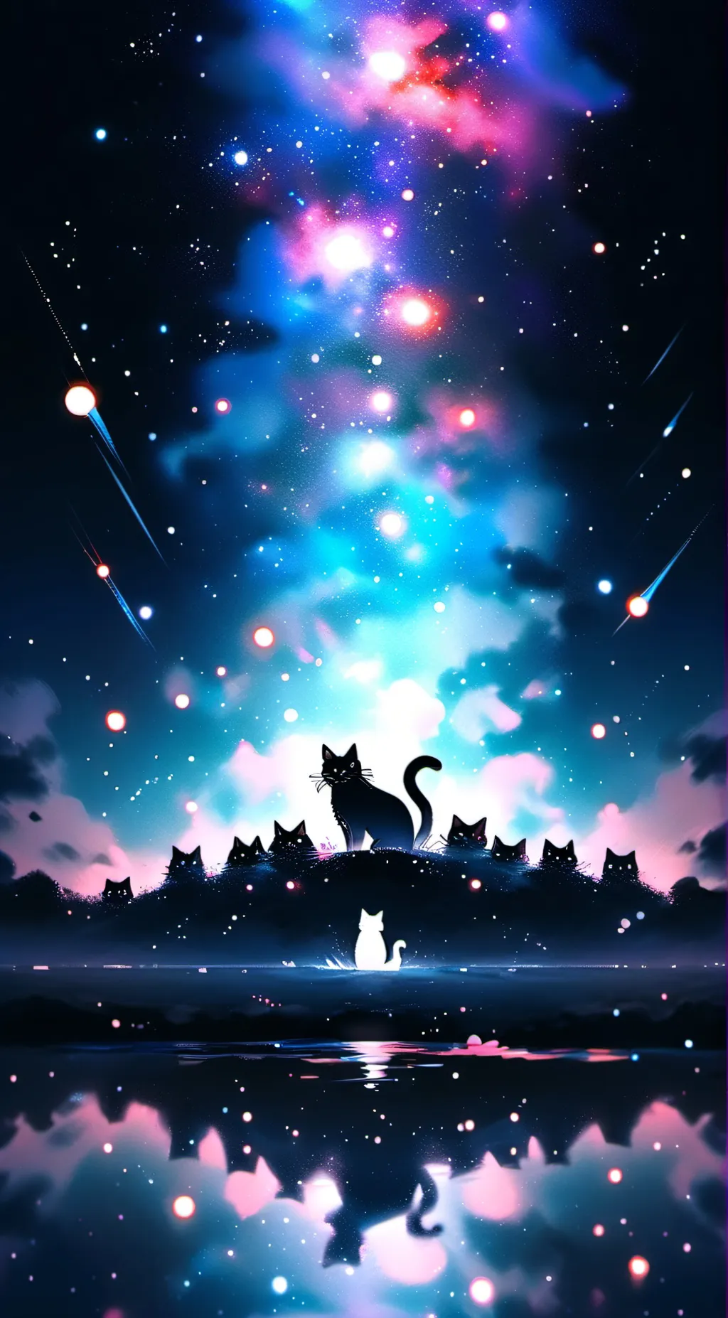 ai character: Galaxy Cat background