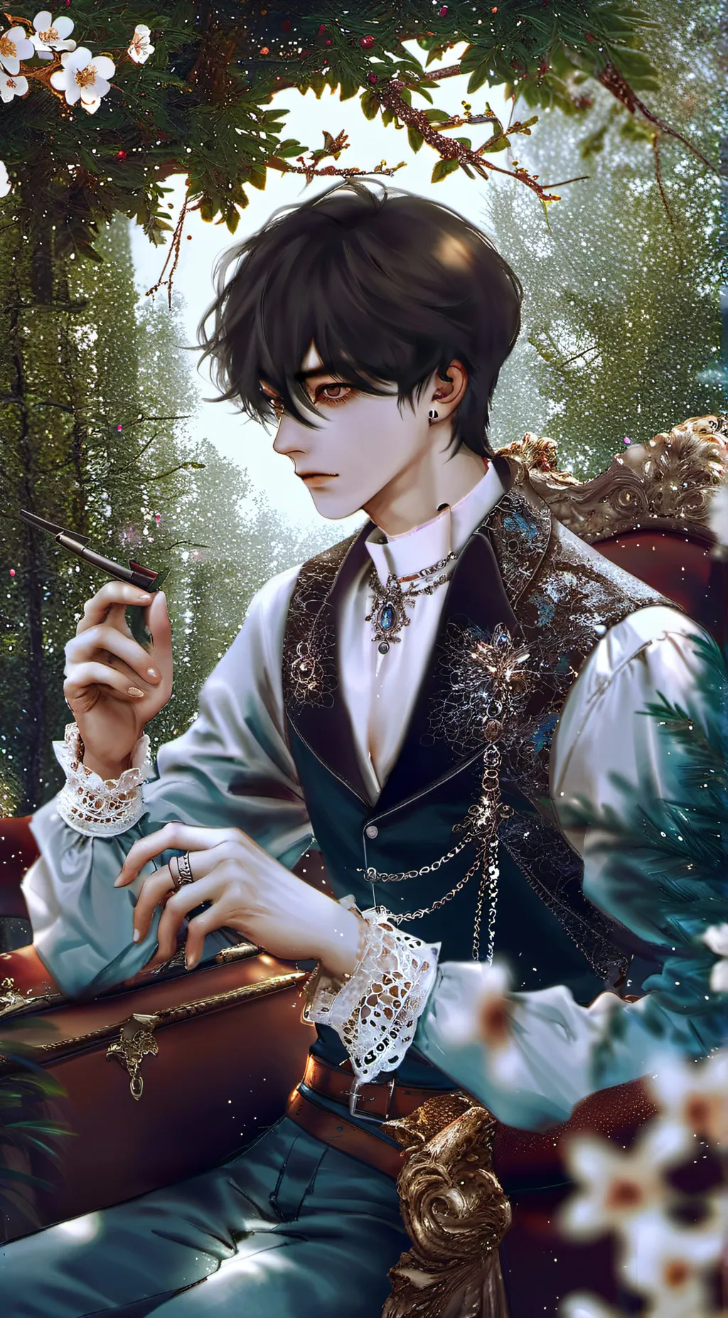 ai character: Verde background