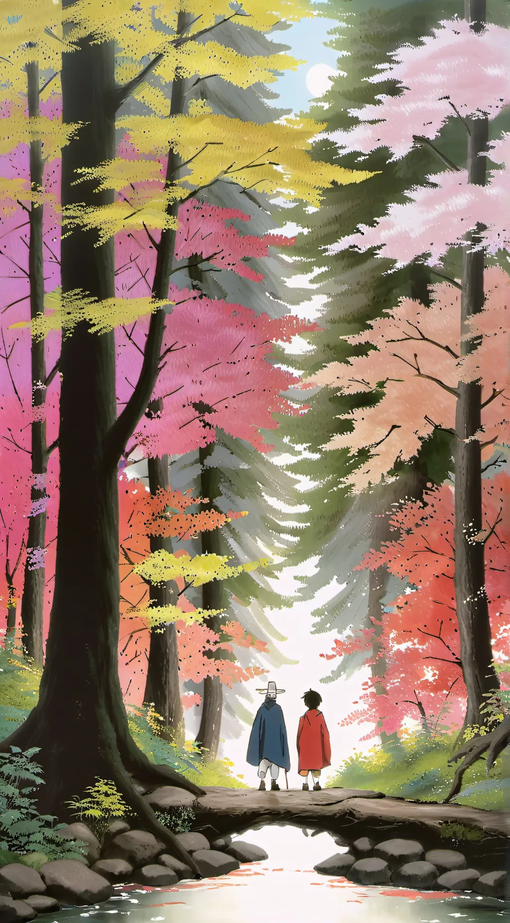 ai character: scary forest  background