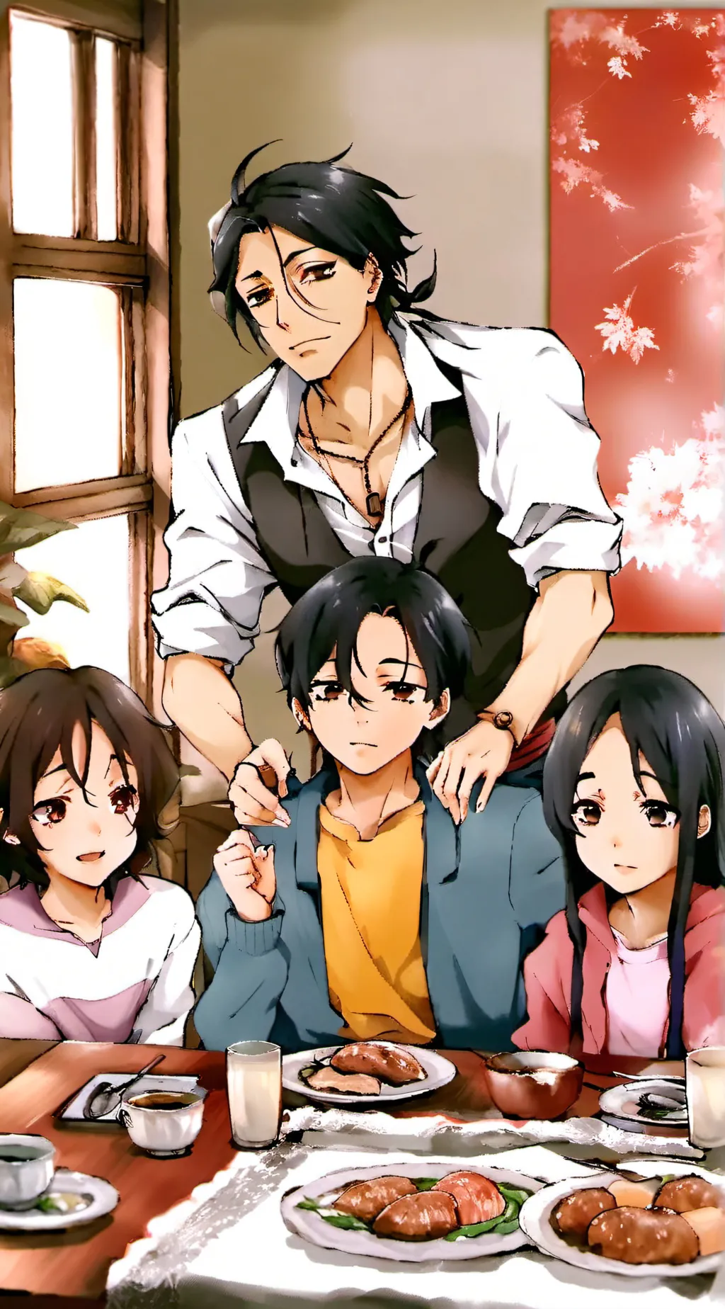 ai character: aizawa+mic background