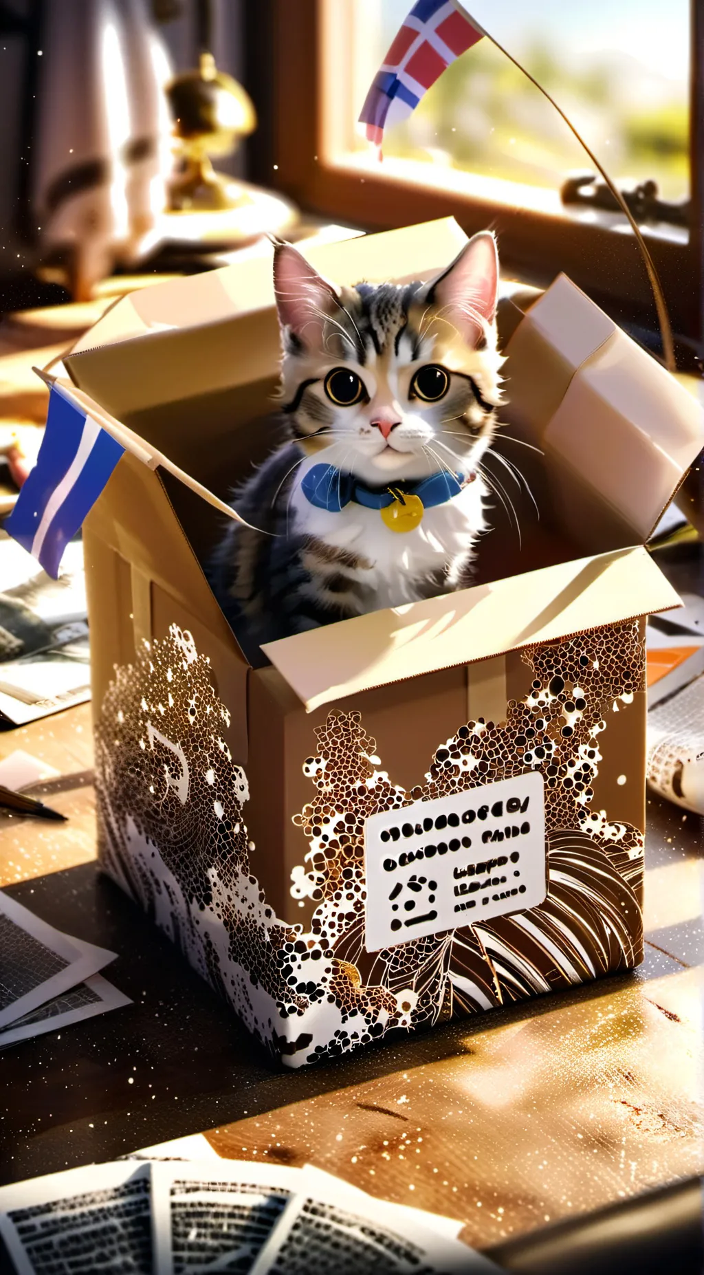 ai character: Netherlands cats background