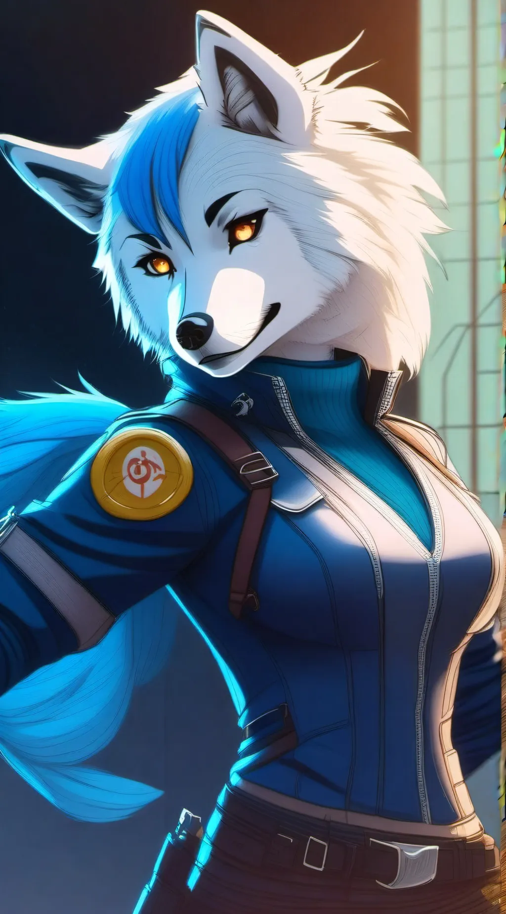 ai character: Azure background