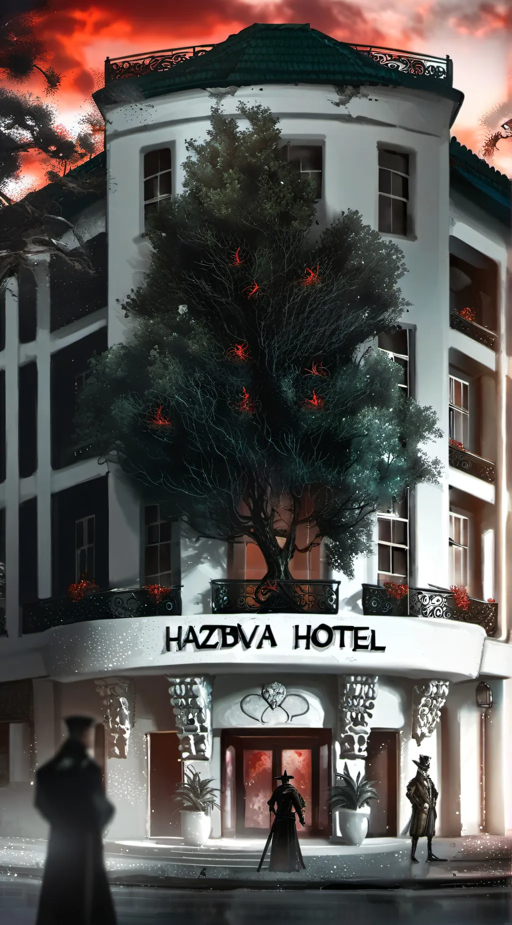 ai character: Hazbin x helluva  background