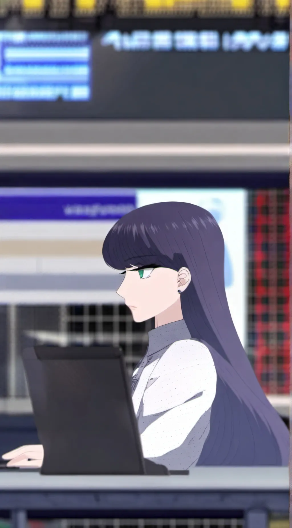 ai character: Shoko Komi background