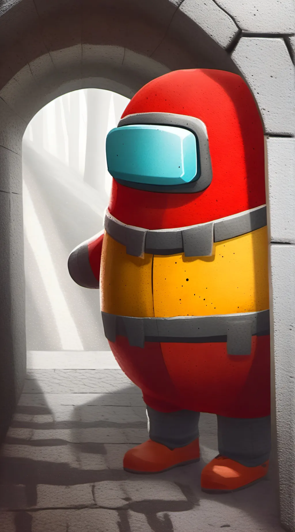 ai character: Red imposter background