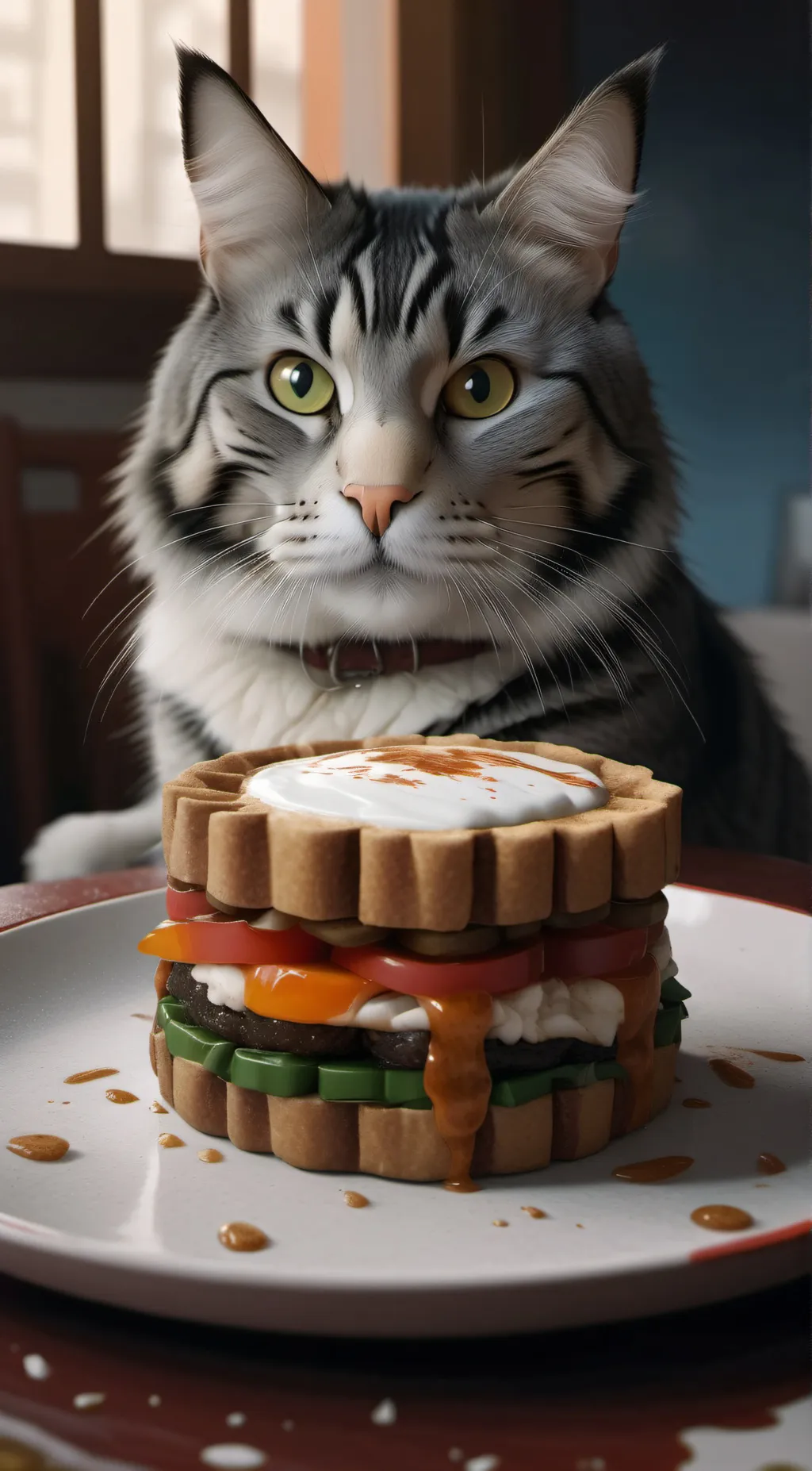 ai character: Cat background
