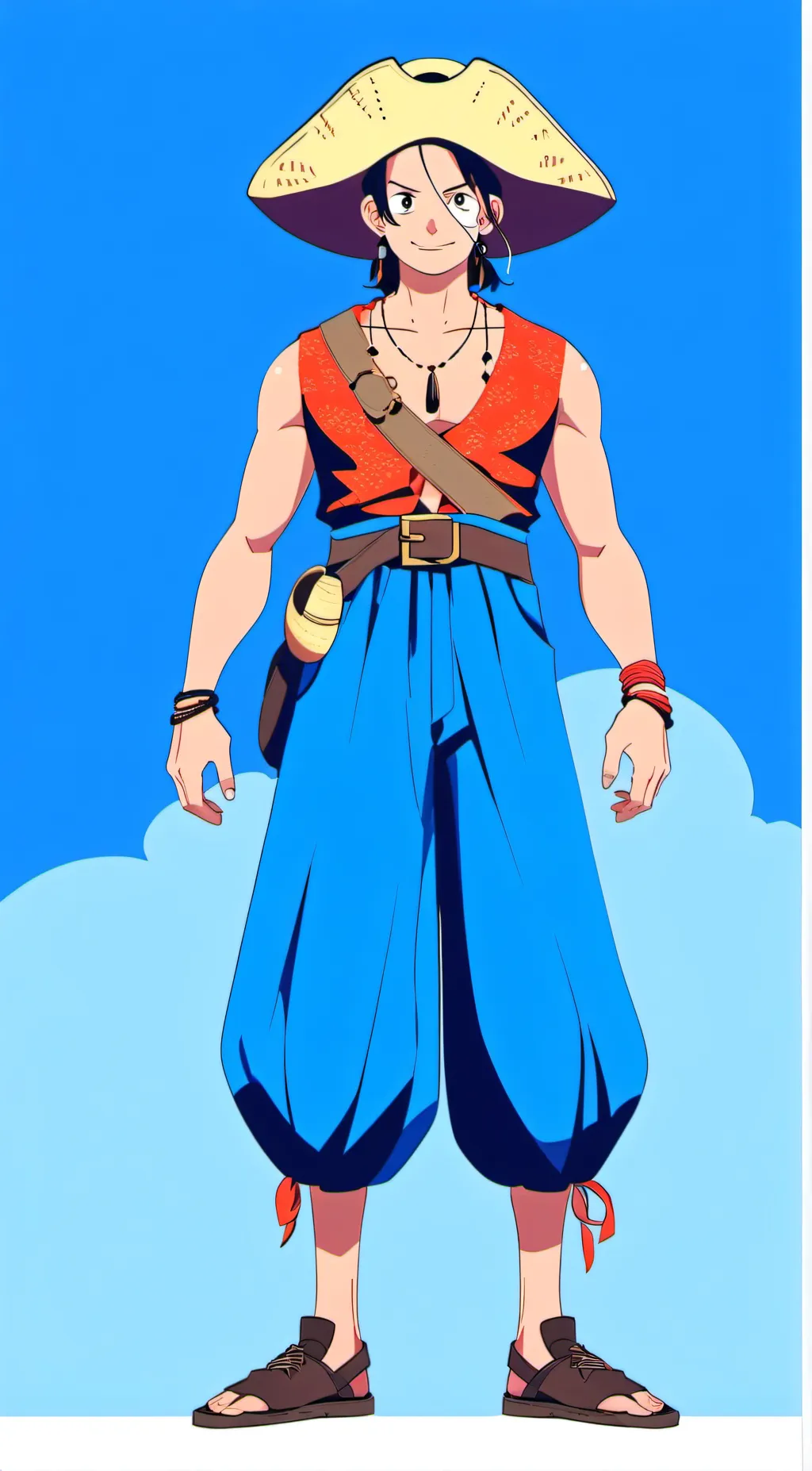 ai character: LUFFY background