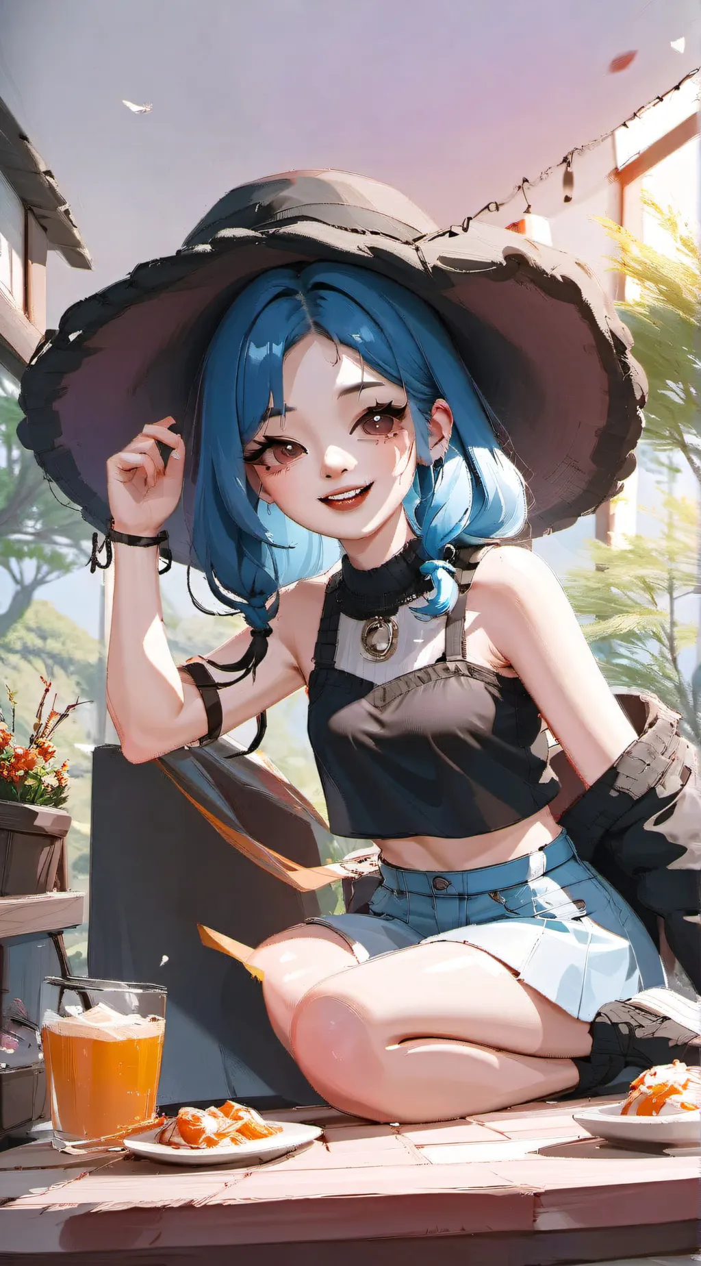 ai character: Lilac background