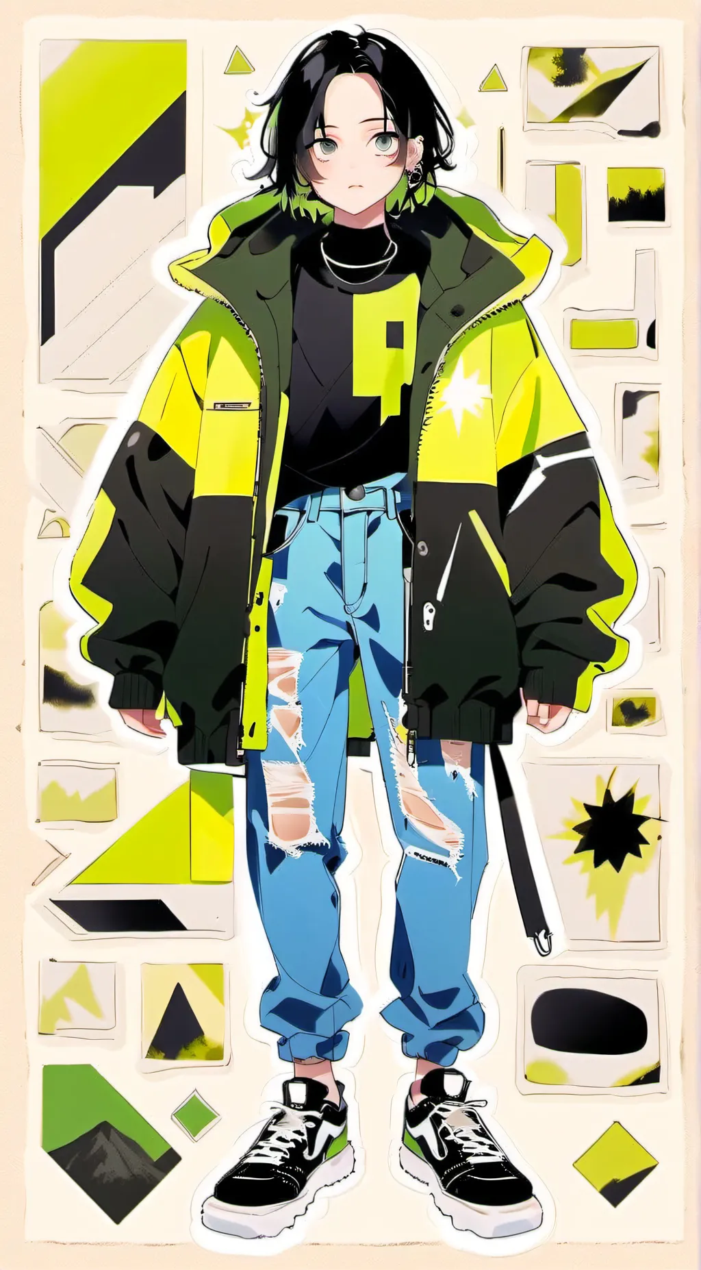 ai character: Billie Eilish background