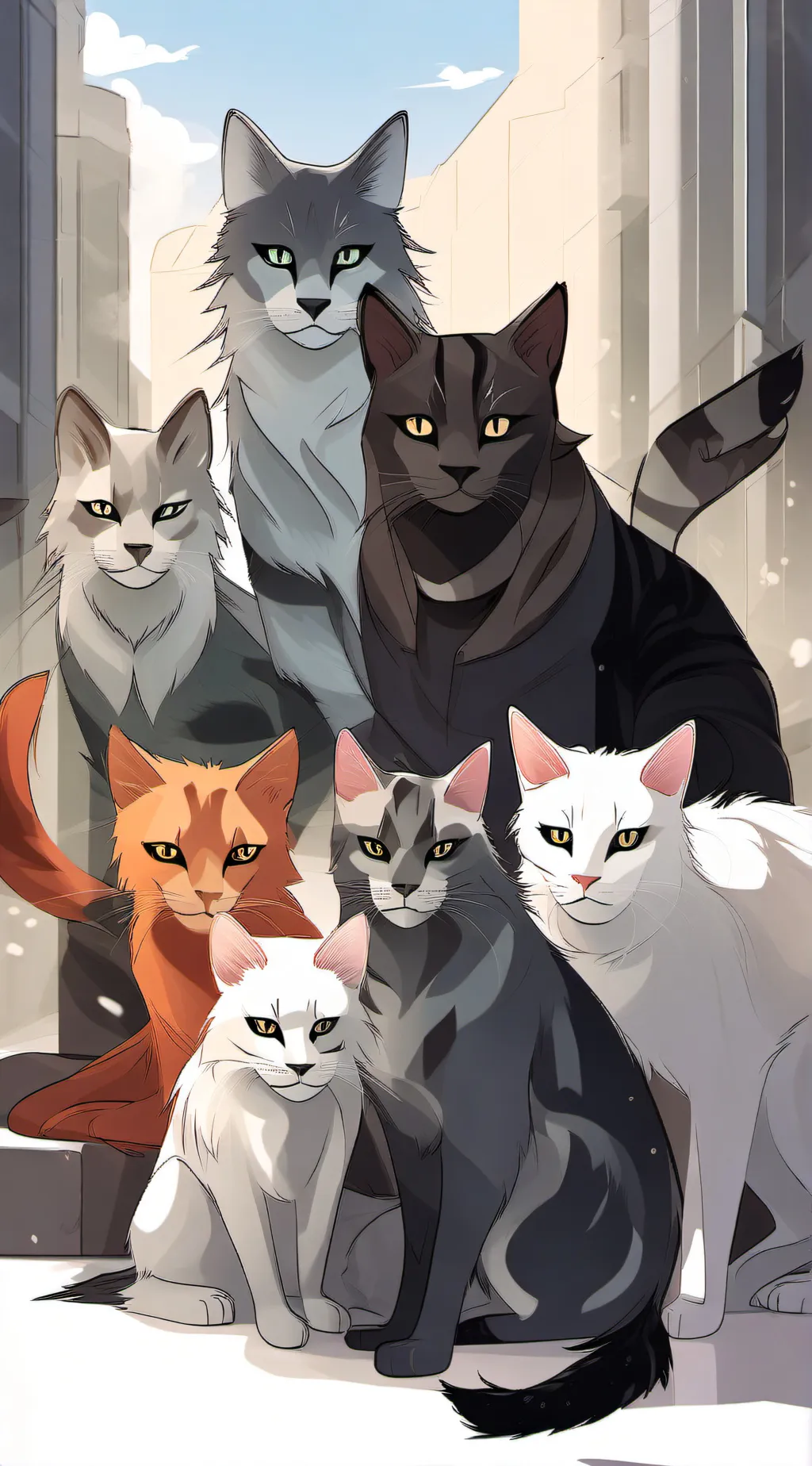 ai character: warrior cats  background