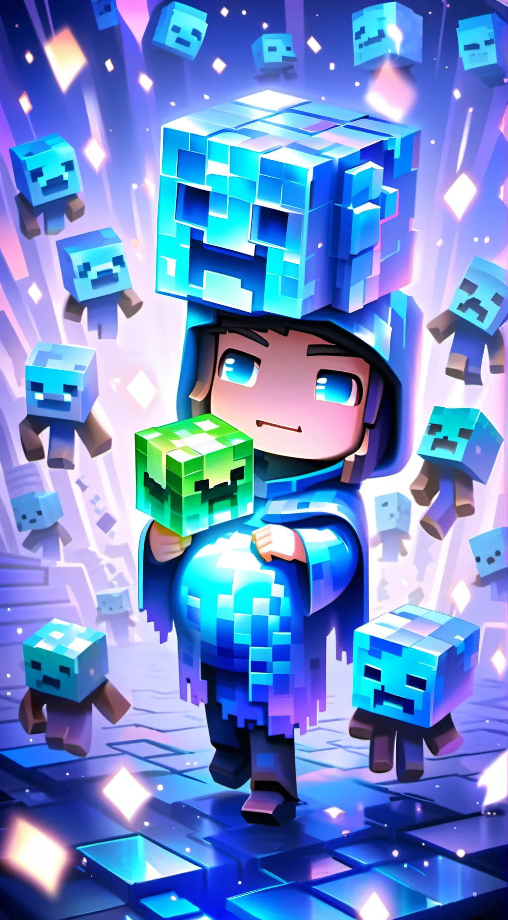ai character: pregnant creeper background