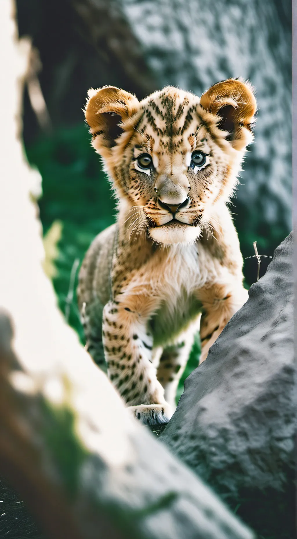 ai character: Lion cub background
