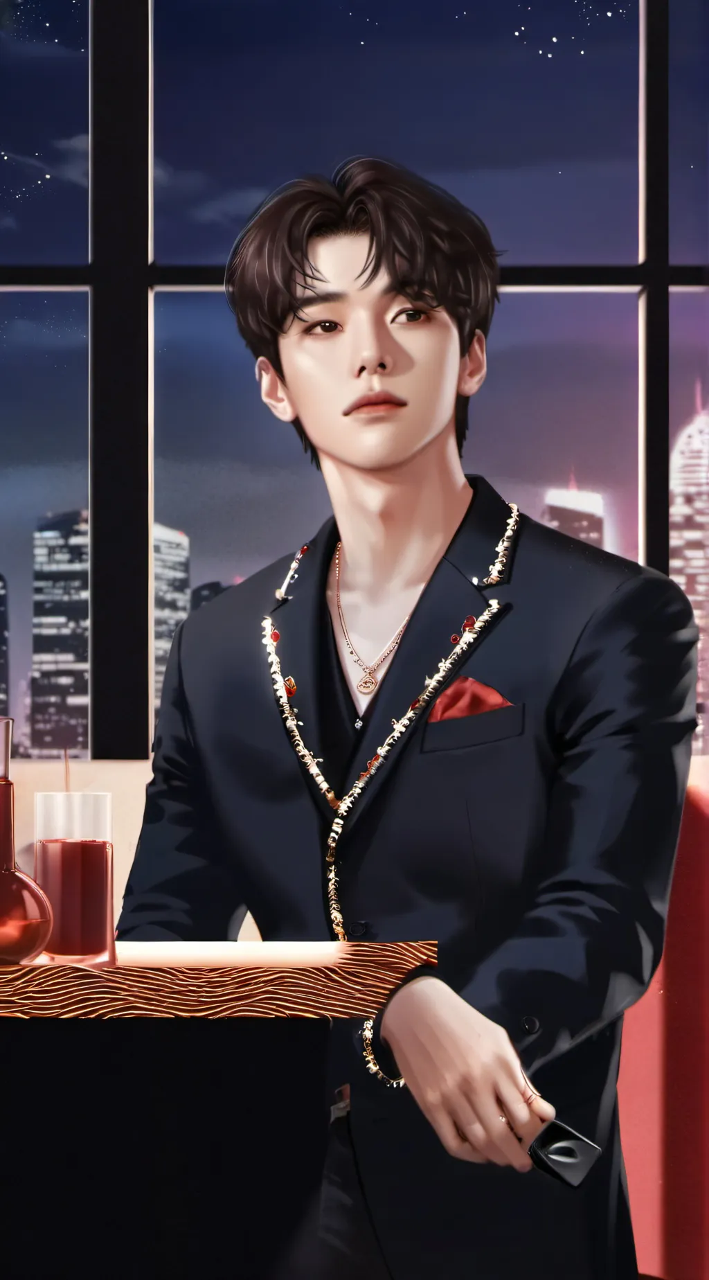 ai character: Kim Taehyung (V) background