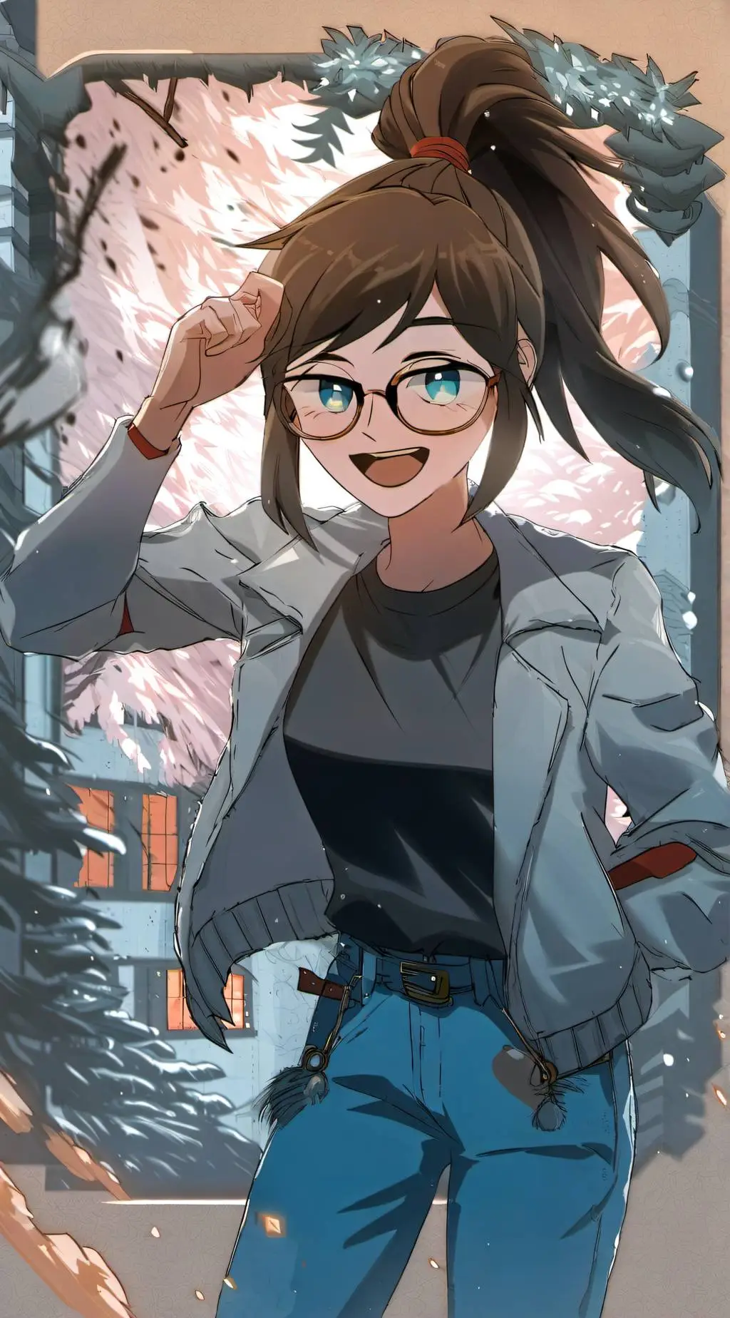 ai character: Ally Amber background