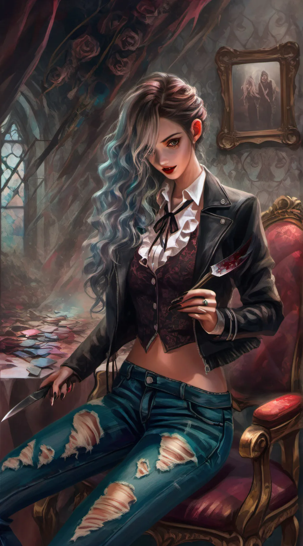 ai character: Venomous Velvet background